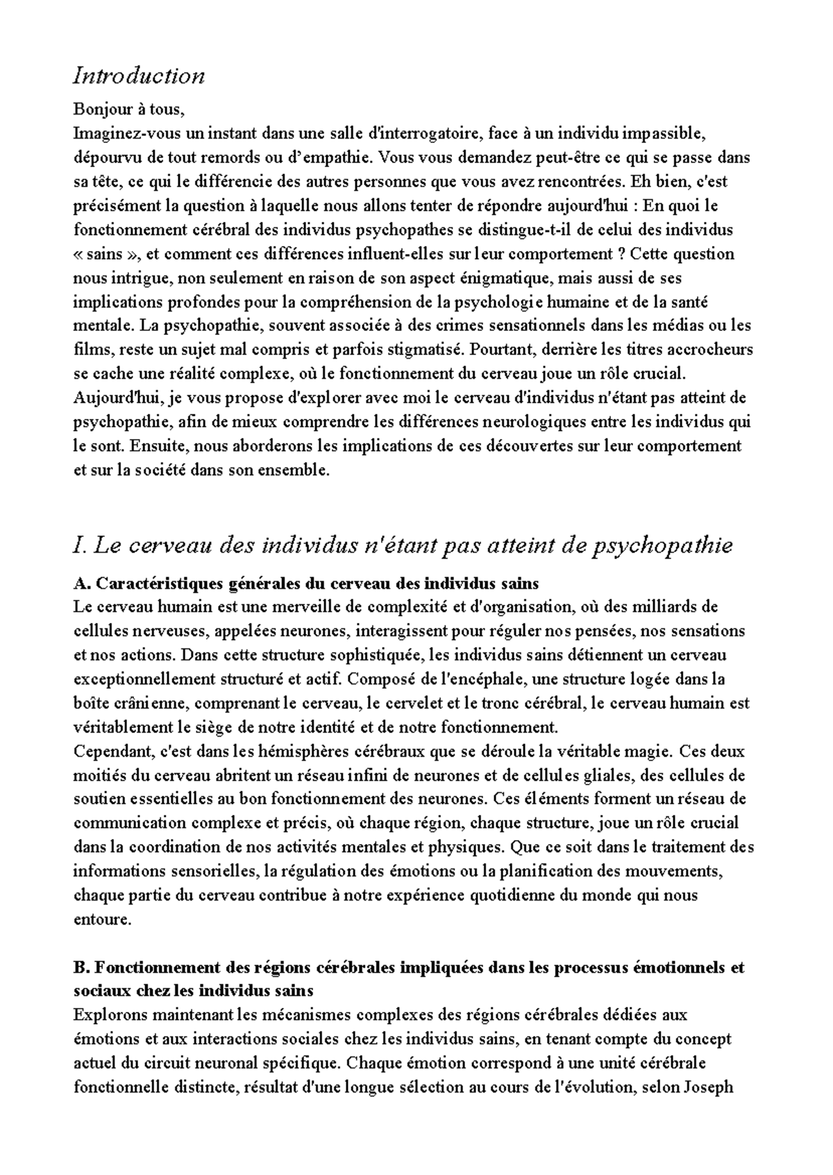Grand Oral - SVT - Introduction Bonjour à tous, Imaginez-vous un ...