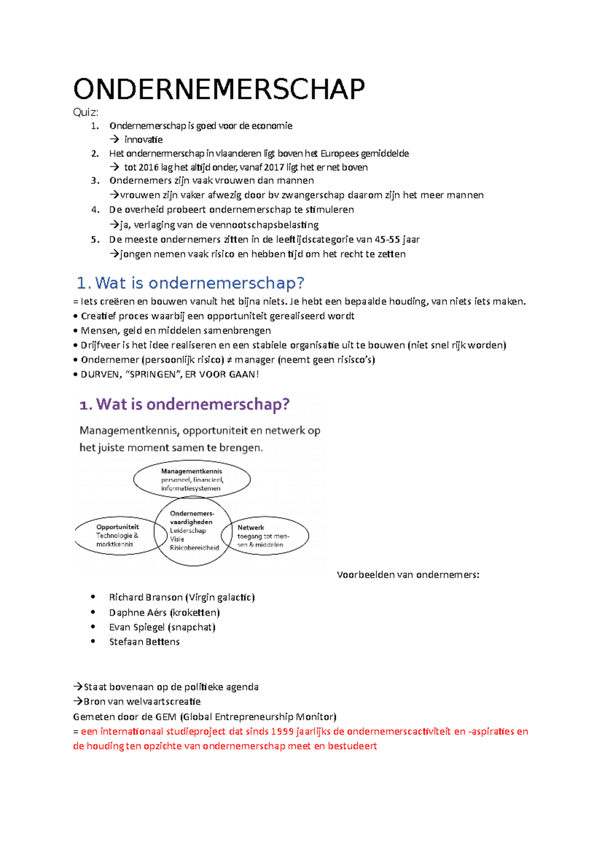 Hoofdstuk 4 BO - ONDERNEMERSCHAP Quiz: 1. Ondernemerschap Is Goed Voor ...