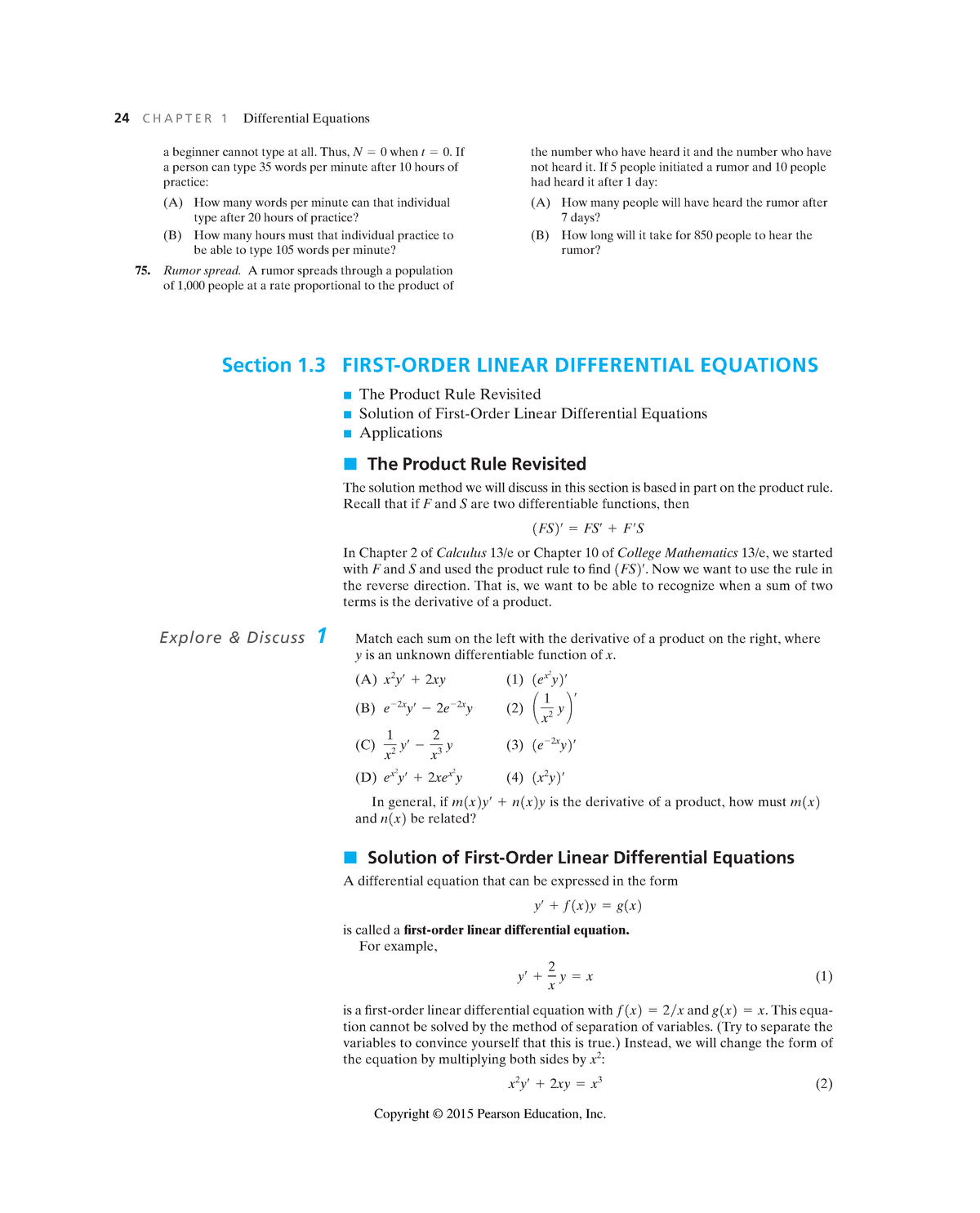 Chapter 1 Additional Topics Section 1 3 Differential Equations Studocu