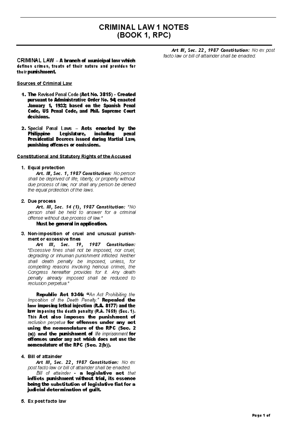 notes-for-introduction-and-felonies-criminal-law-page-1-of-criminal