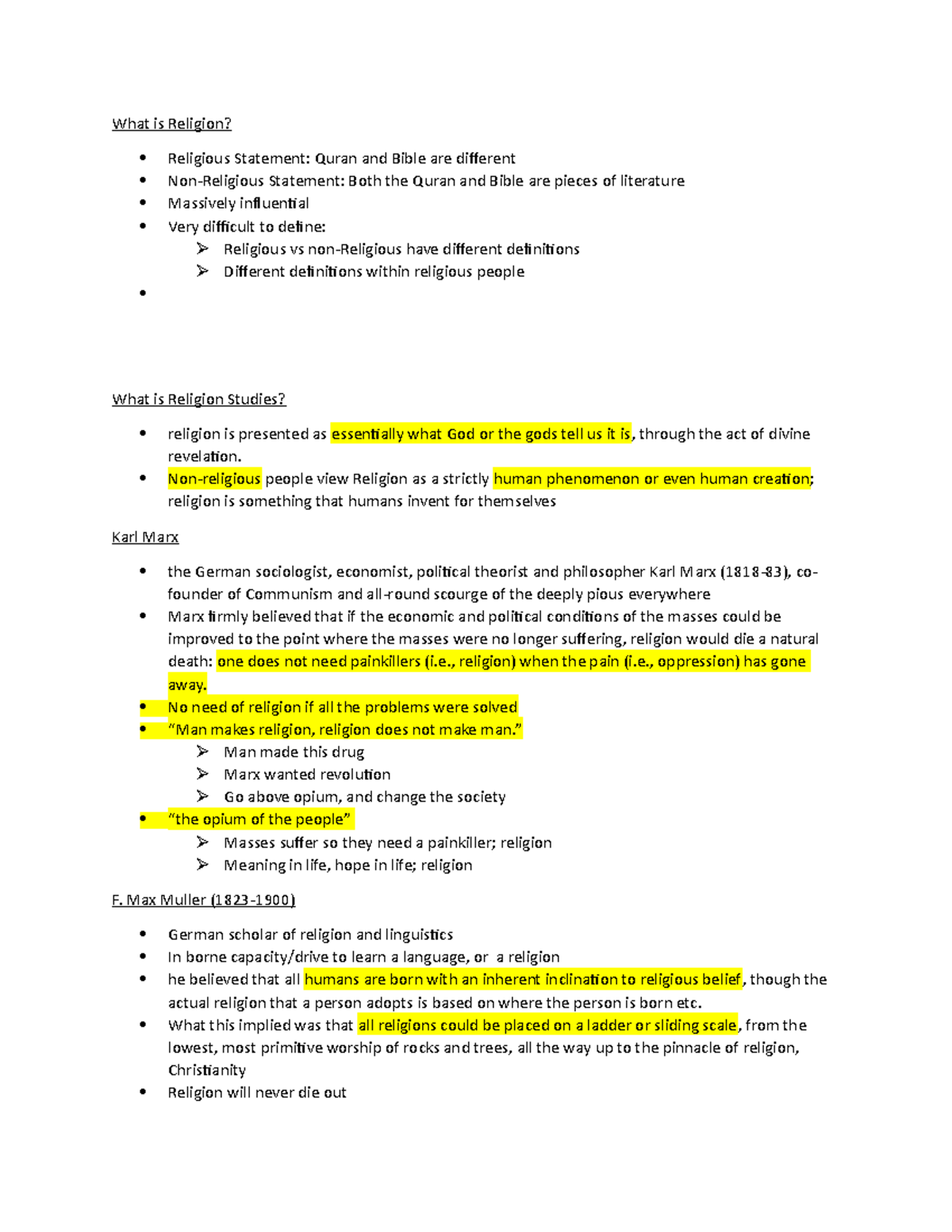 1 Religious Studies - What is Religion? Religious Statement: Quran and ...
