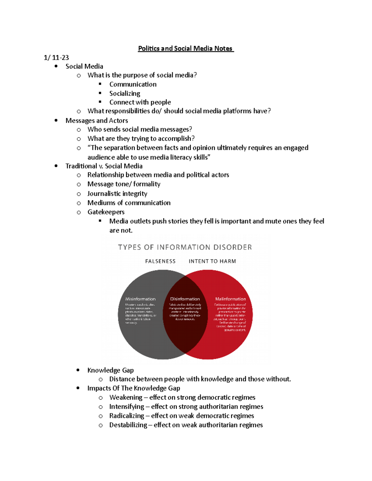 Politics And Social Media Notes - Social Media O Relationship Between ...