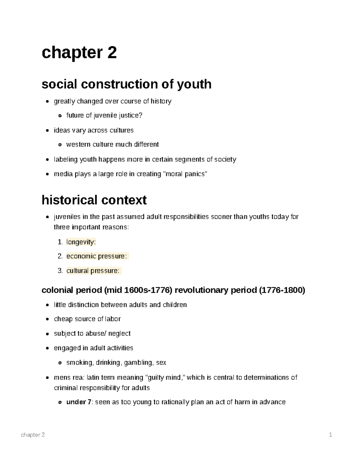 Juvenile Justice Ch 2 - Lecture Notes From Chapter 2 - Chapter 2 Social ...