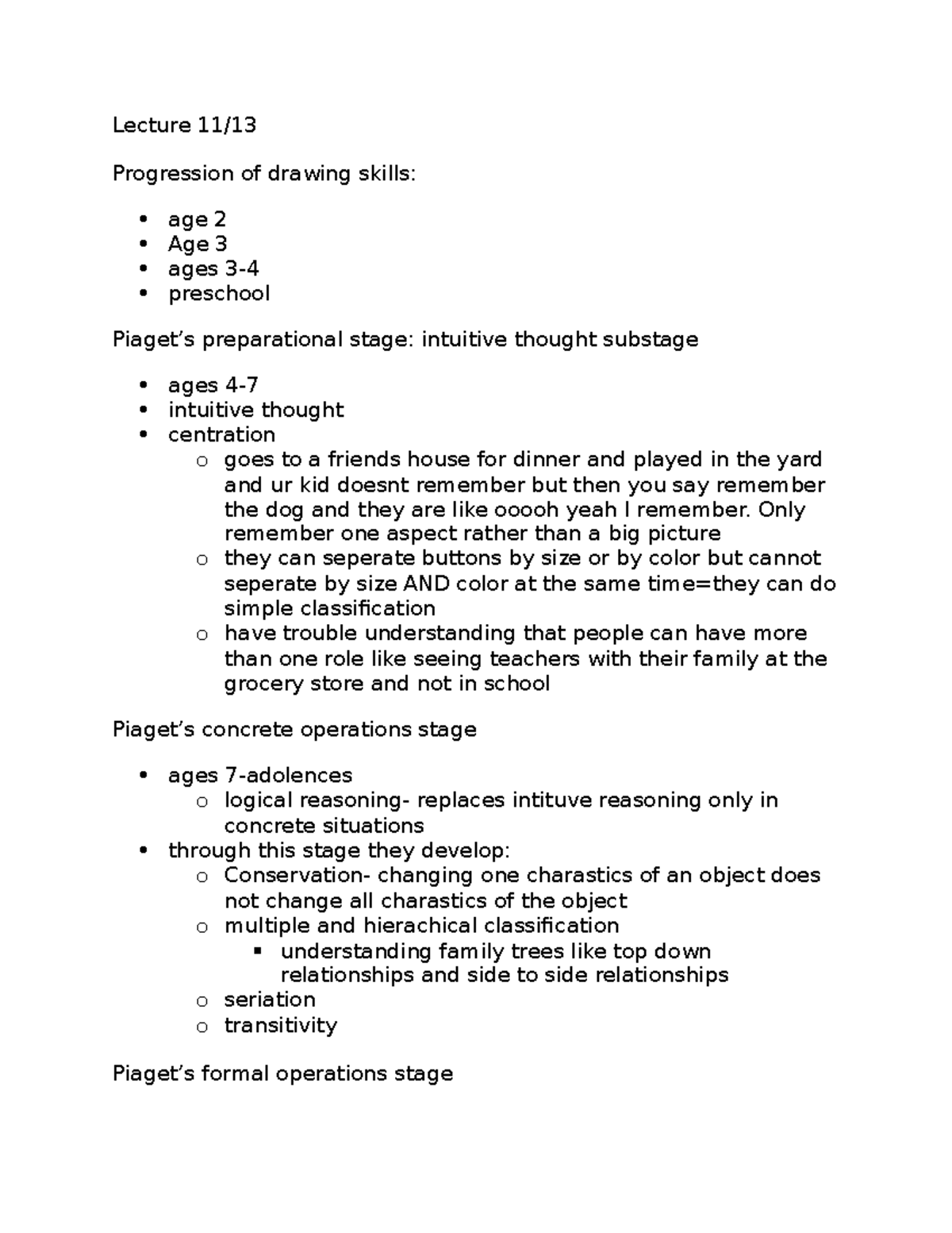 intuitive thought substage