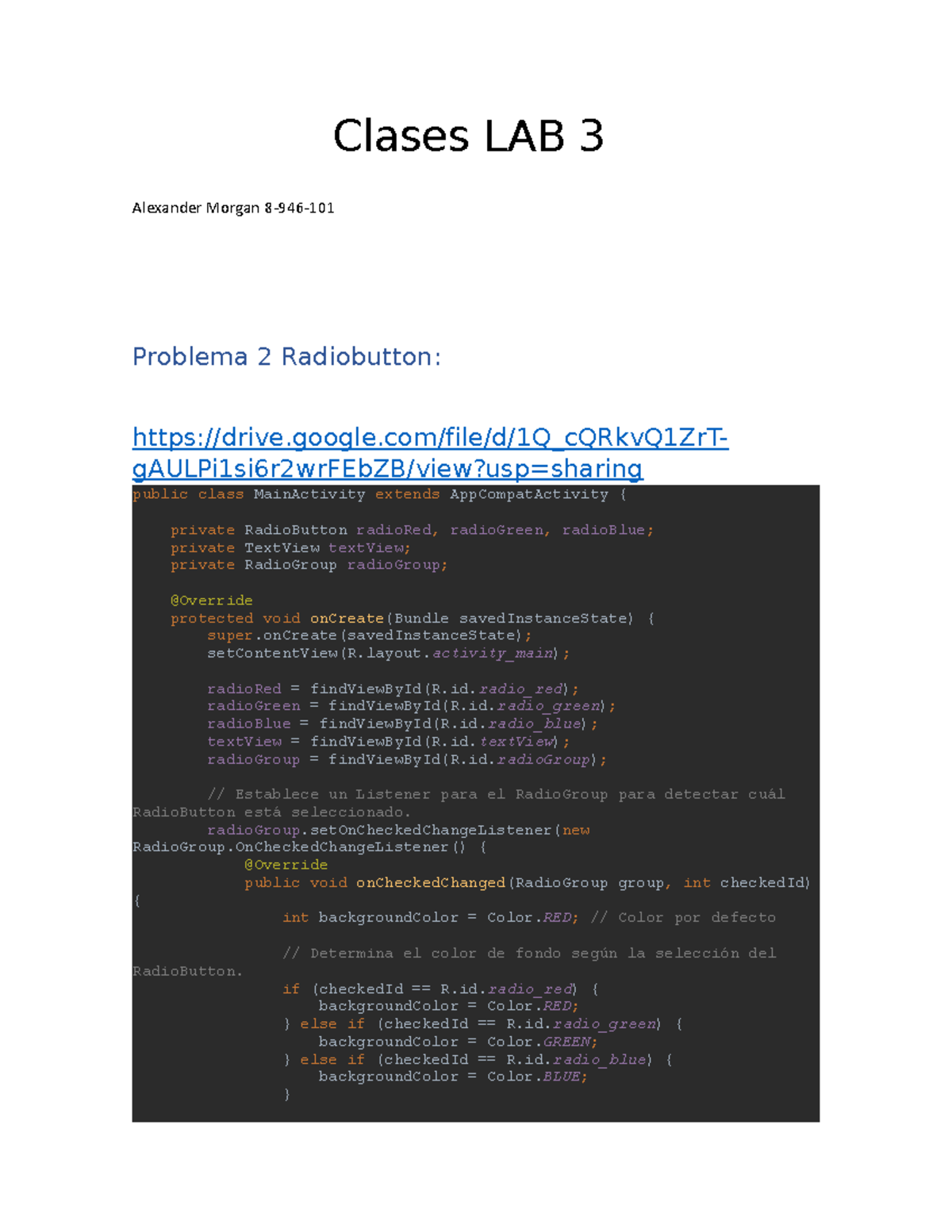 Lab3 - PROGRAMA - Clases LAB 3 Alexander Morgan 8-946- Problema 2 ...