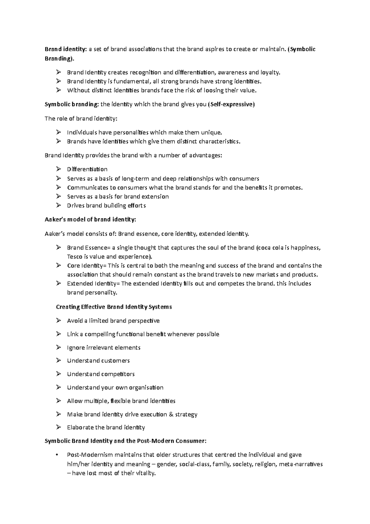 Brand identity - Lecture notes 4 - Brand identity : a set of brand ...