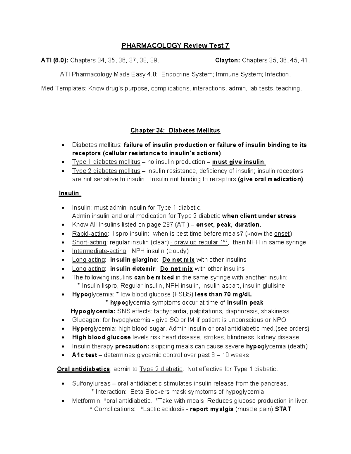 Pharmacology+Review+Test+7+Chapters+34+-+39 - PHARMACOLOGY Review Test ...