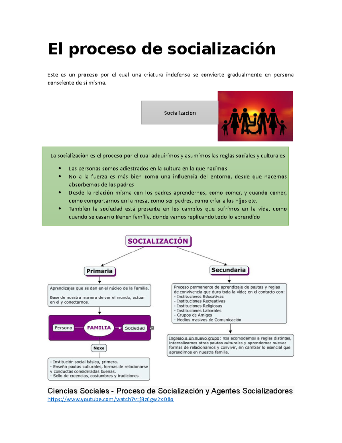 Tema 8 El Proceso De Socialización - El Proceso De Socialización Este ...