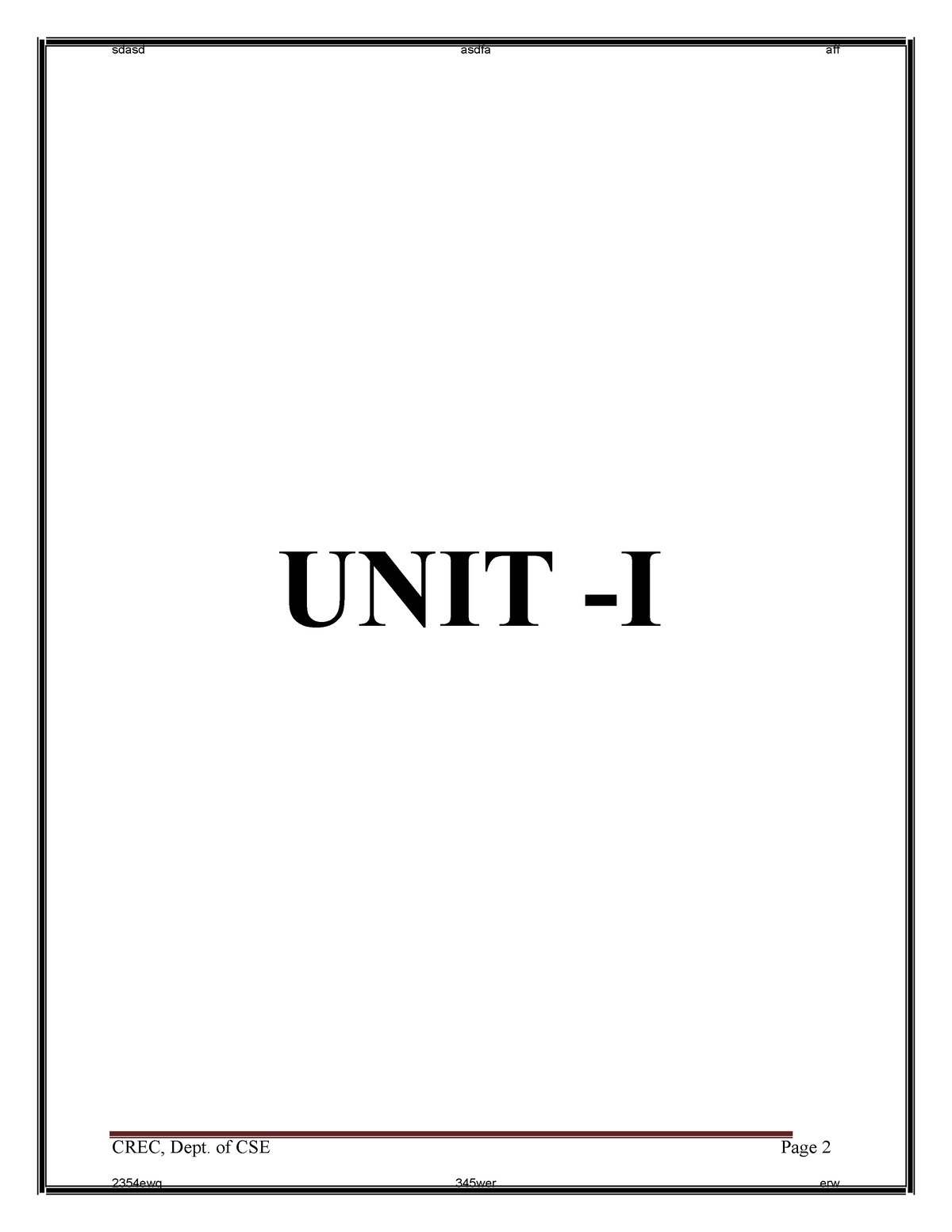 Compiler Design Notes - Titsldflw Dfifid - CREC, Dept. Of CSE Page 2 ...