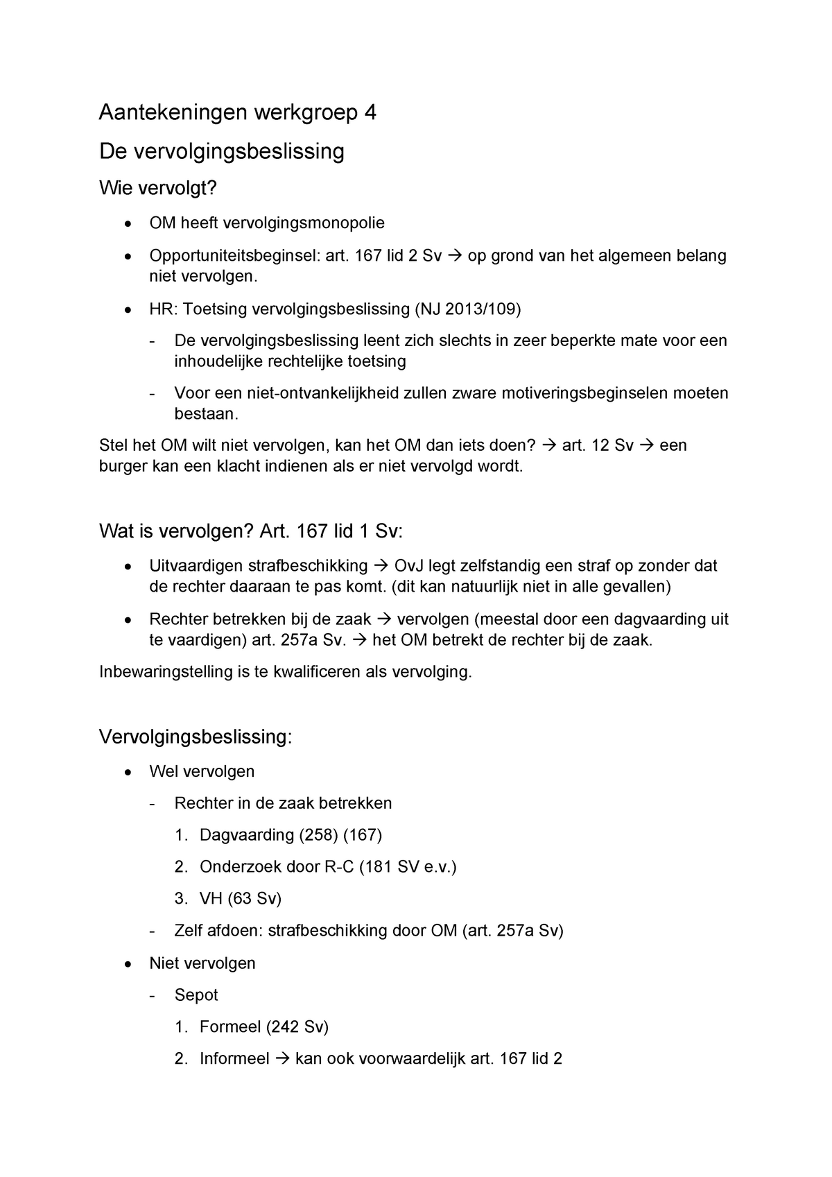 Werkgroep Uitwerkingen - Werkcollege 4, Aantekeningen - Aantekeningen ...