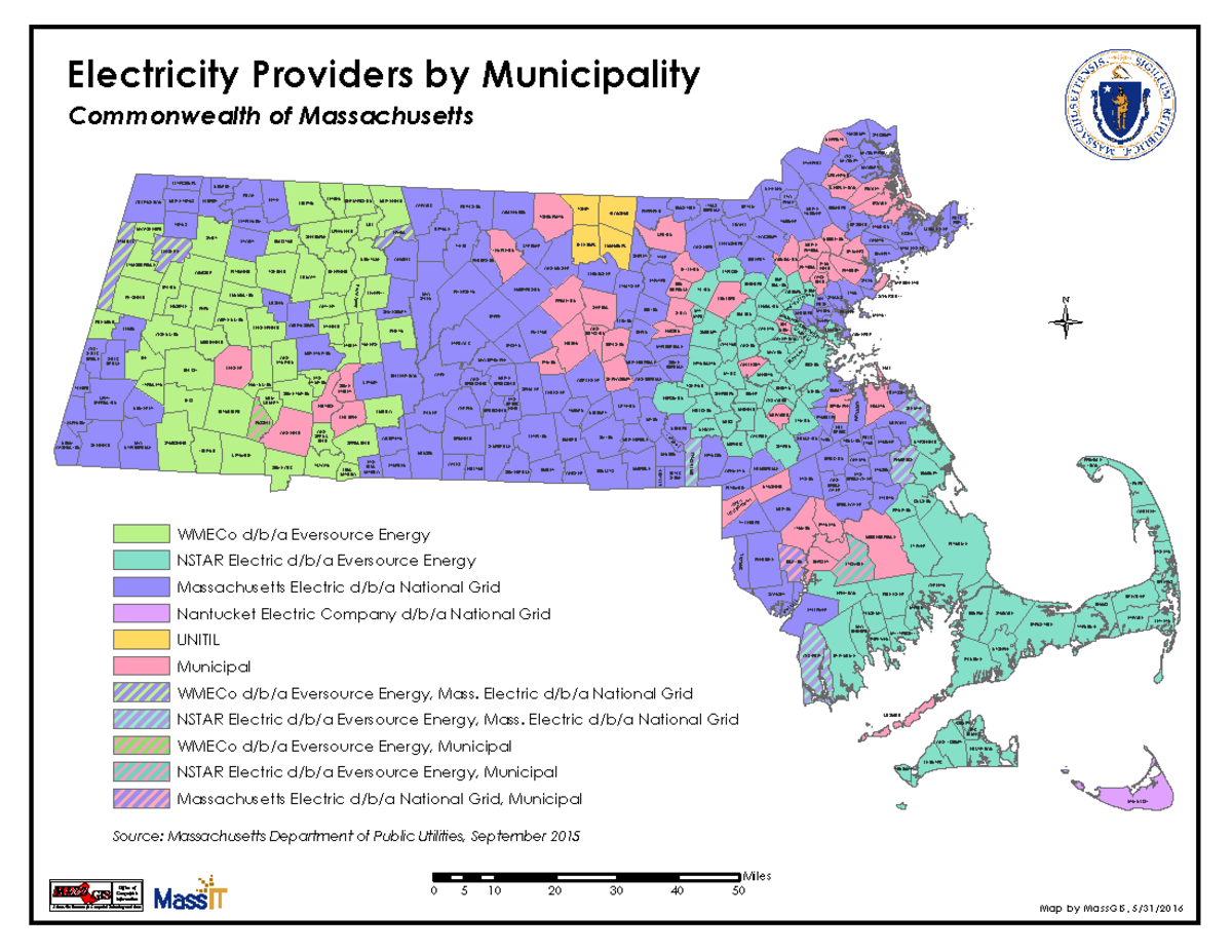 Map of electric company service territories by municipality ...