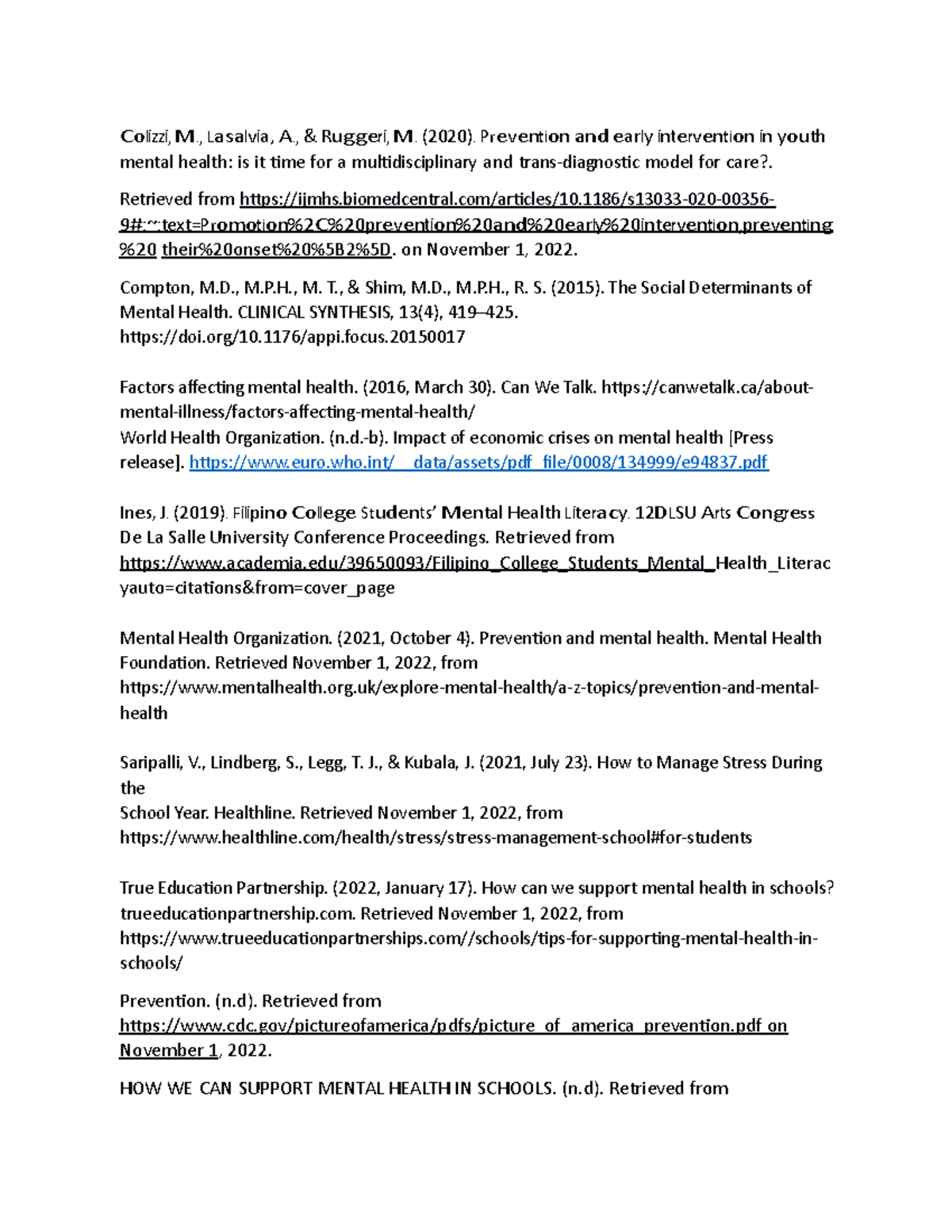 Uts references - uts ref - C o li zzi , M., L asal v ia, A ., & R u gg ...