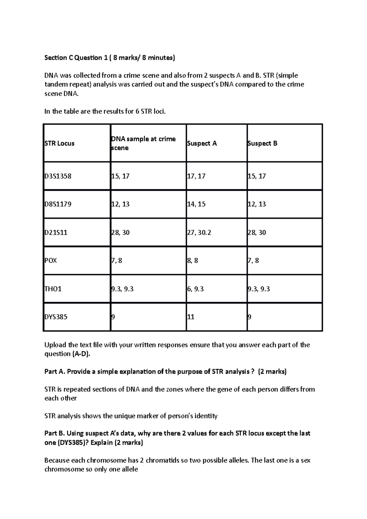 Section C Question 1 sample - Section C Question 1 ( 8 marks/ 8 minutes ...