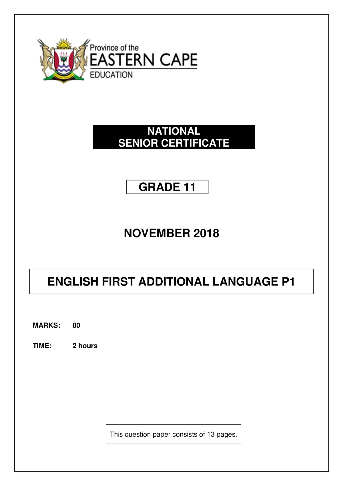 english fal grade 11 literature assignment september 2020 memo