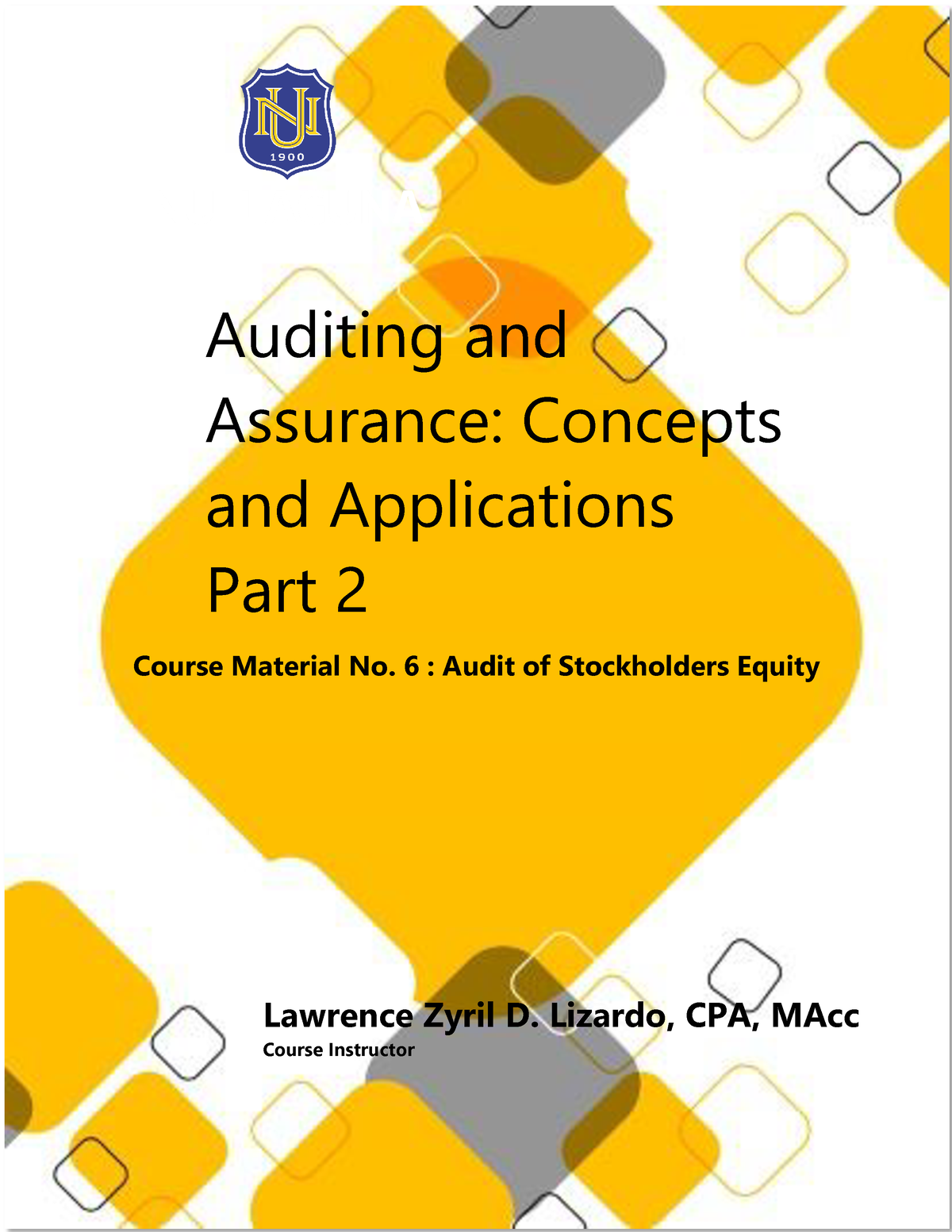 Bapaud 2X Course Material 6 - SHE (1) - Auditing And Assurance ...