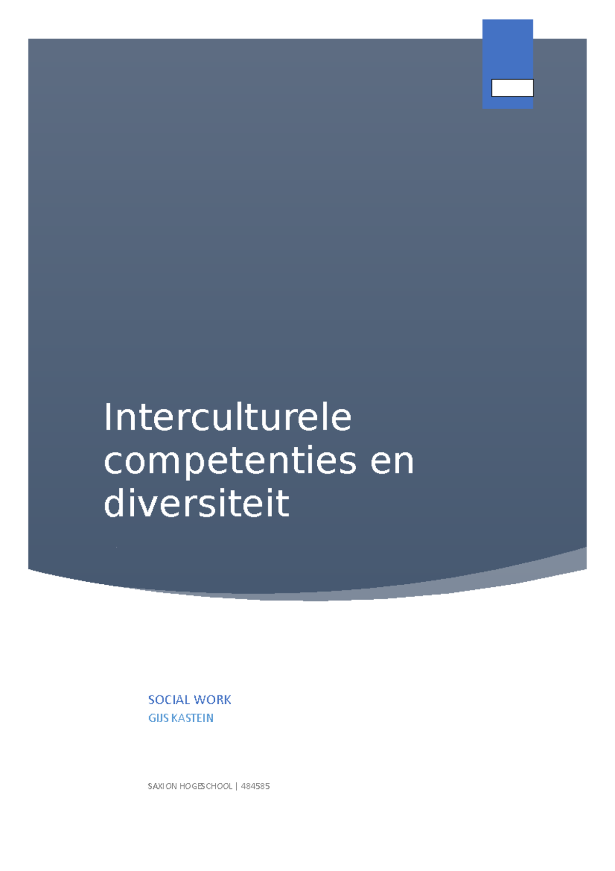 Interculturele Competenties En Diversiteit - Interculturele ...