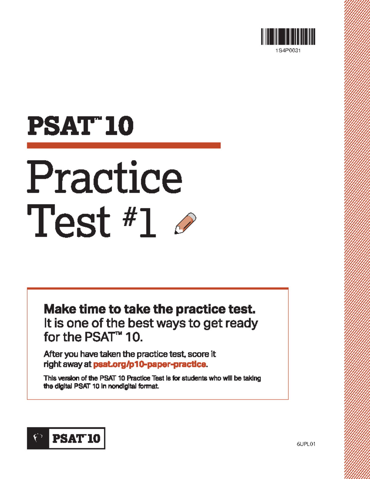 Psat 10 practice test 1 - pract - 1S4P PSAT’ 10 Practice Test# 1 Make ...