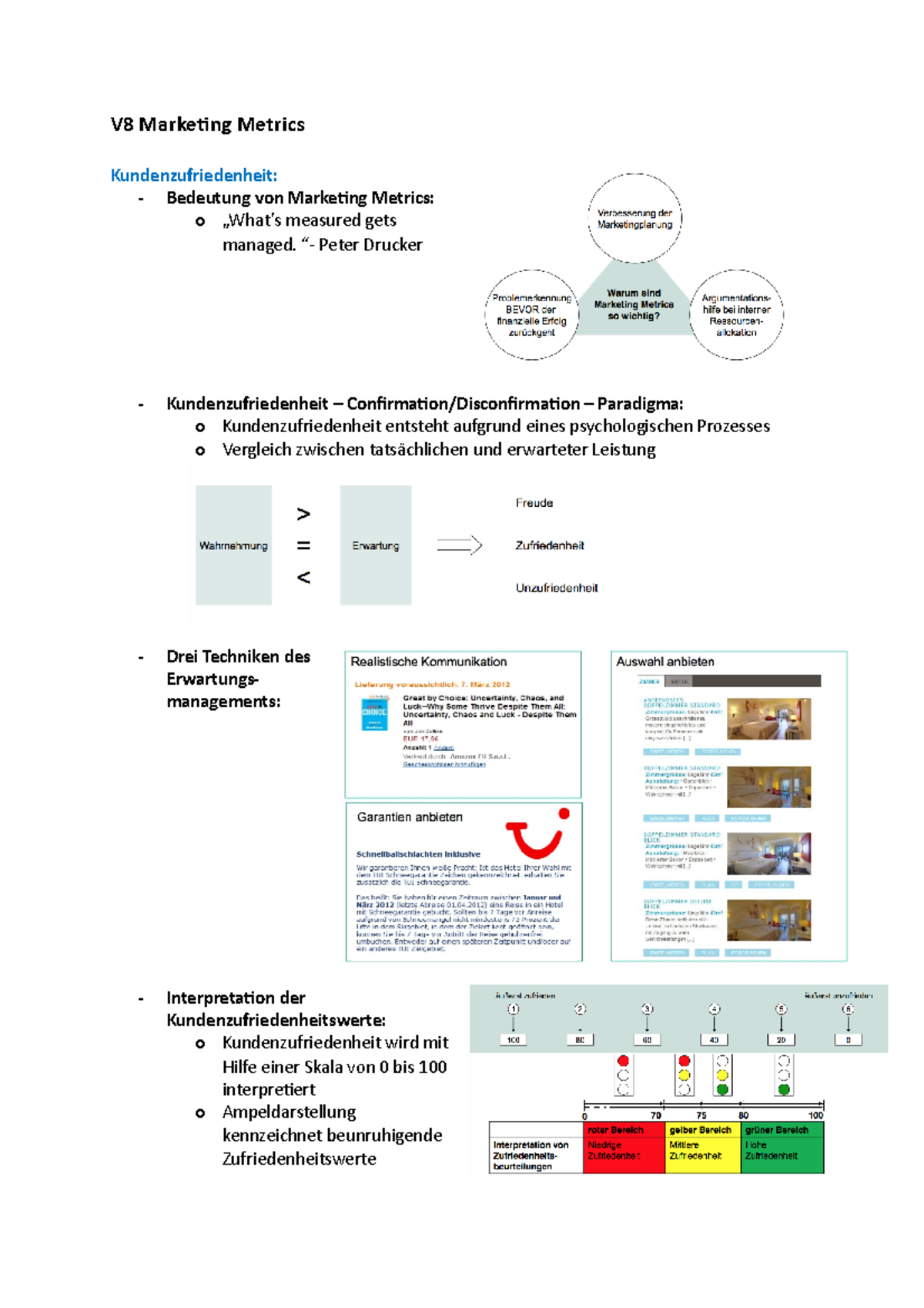 V8 Marketing Metrics - Klausurzusammenfassung - V8 Marketing Metrics ...