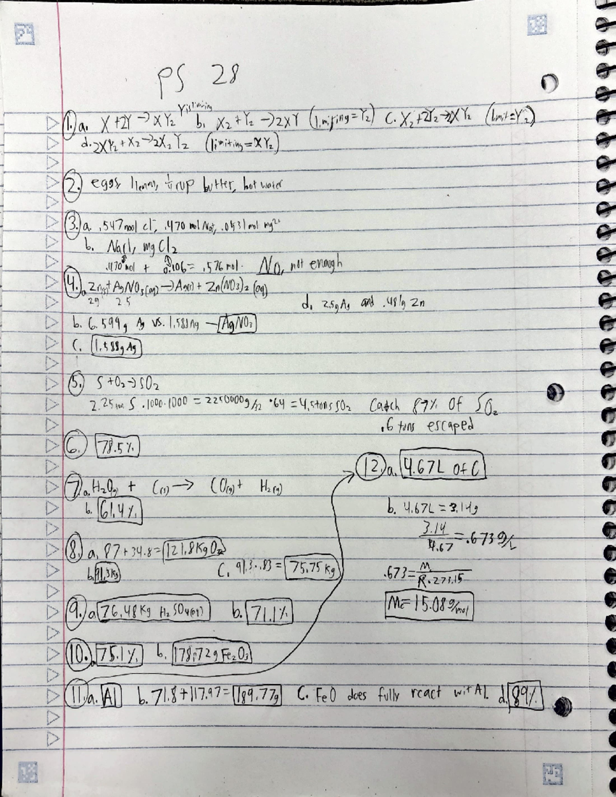 PS 28 - This is the Problem Set for Lecture 28 - CHEM 105 - PS 28 1. a ...