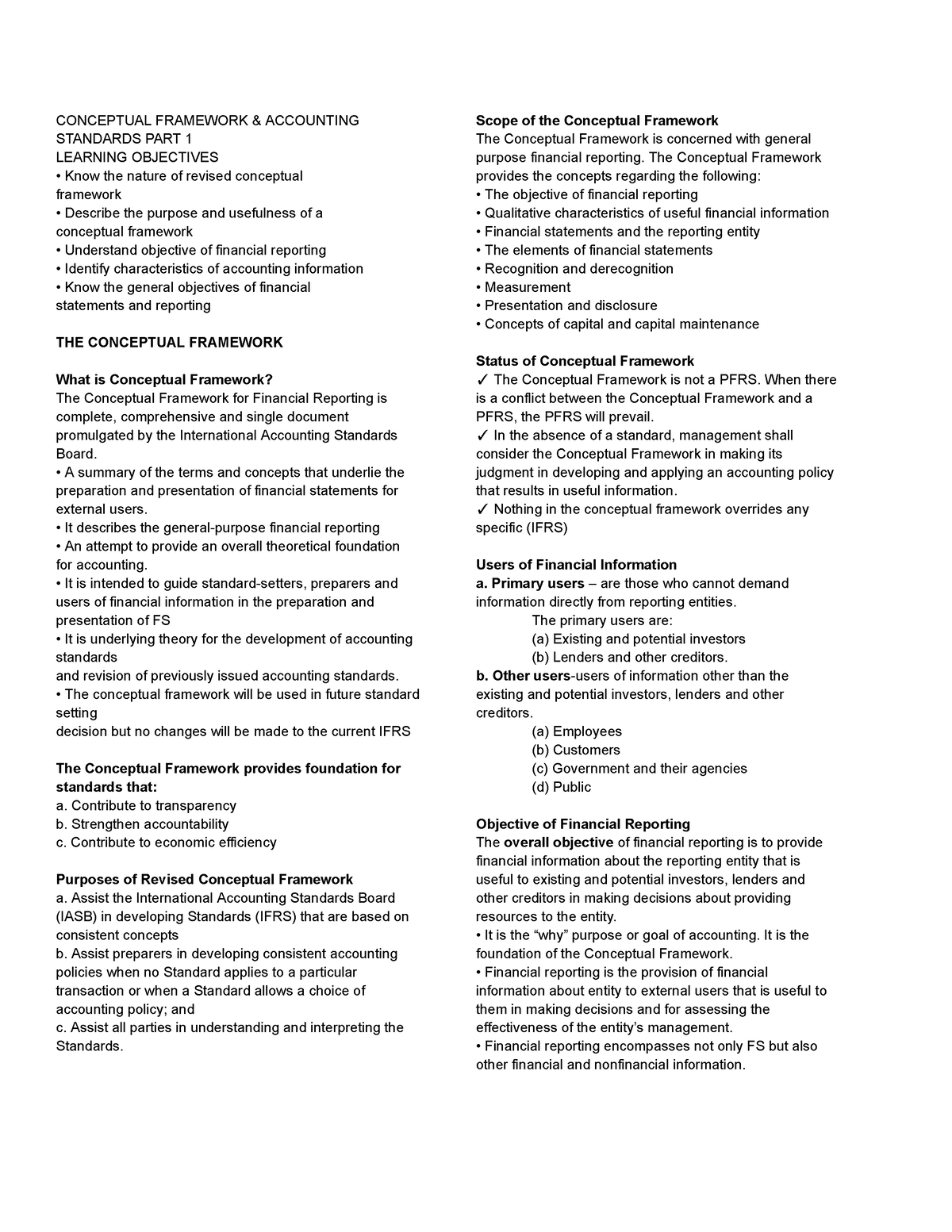 Cfas-part12 - This Document Is About Conceptual Framework And 