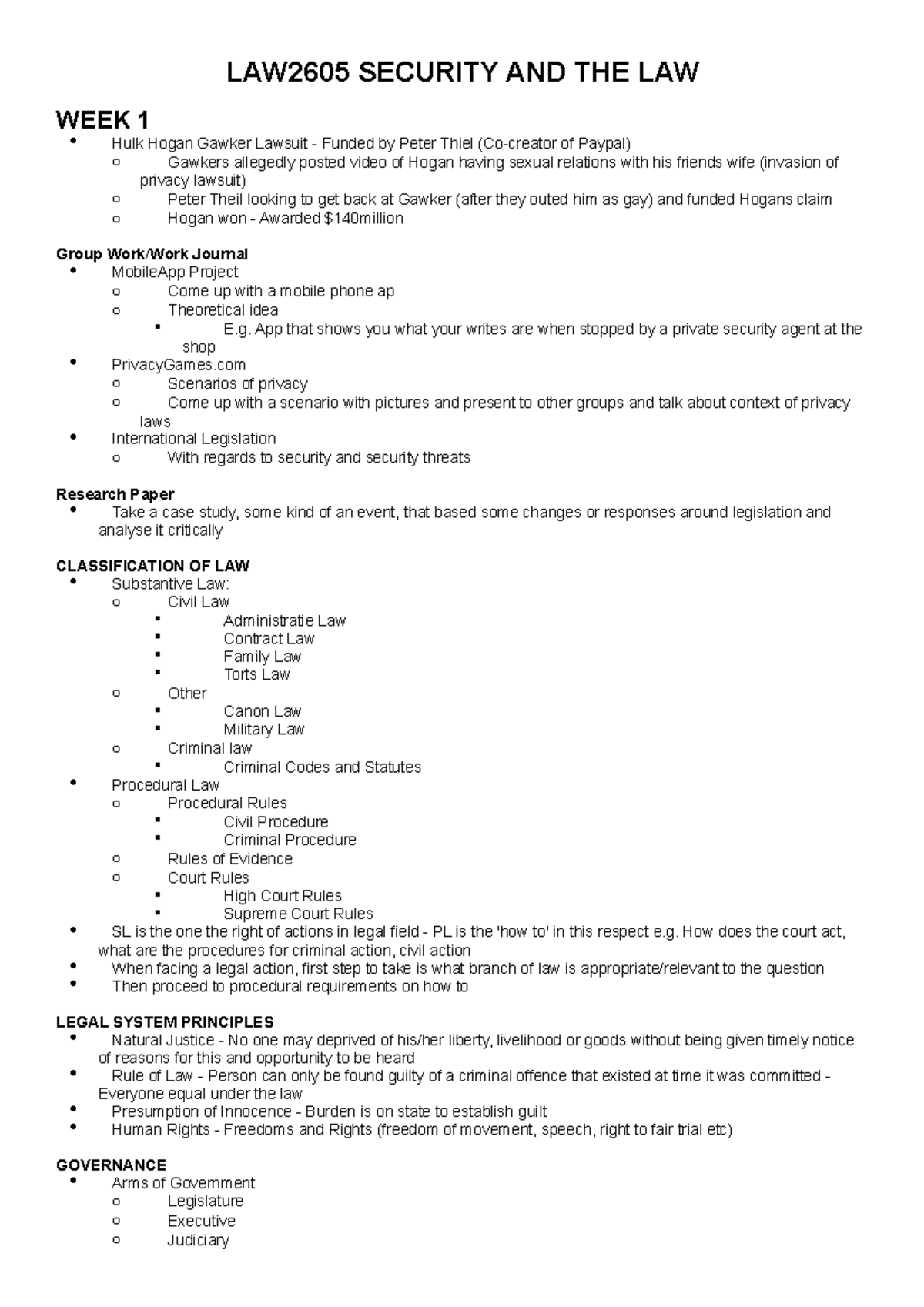 law2605-security-and-the-law-full-lecture-notes-summaries-weeks-1-8