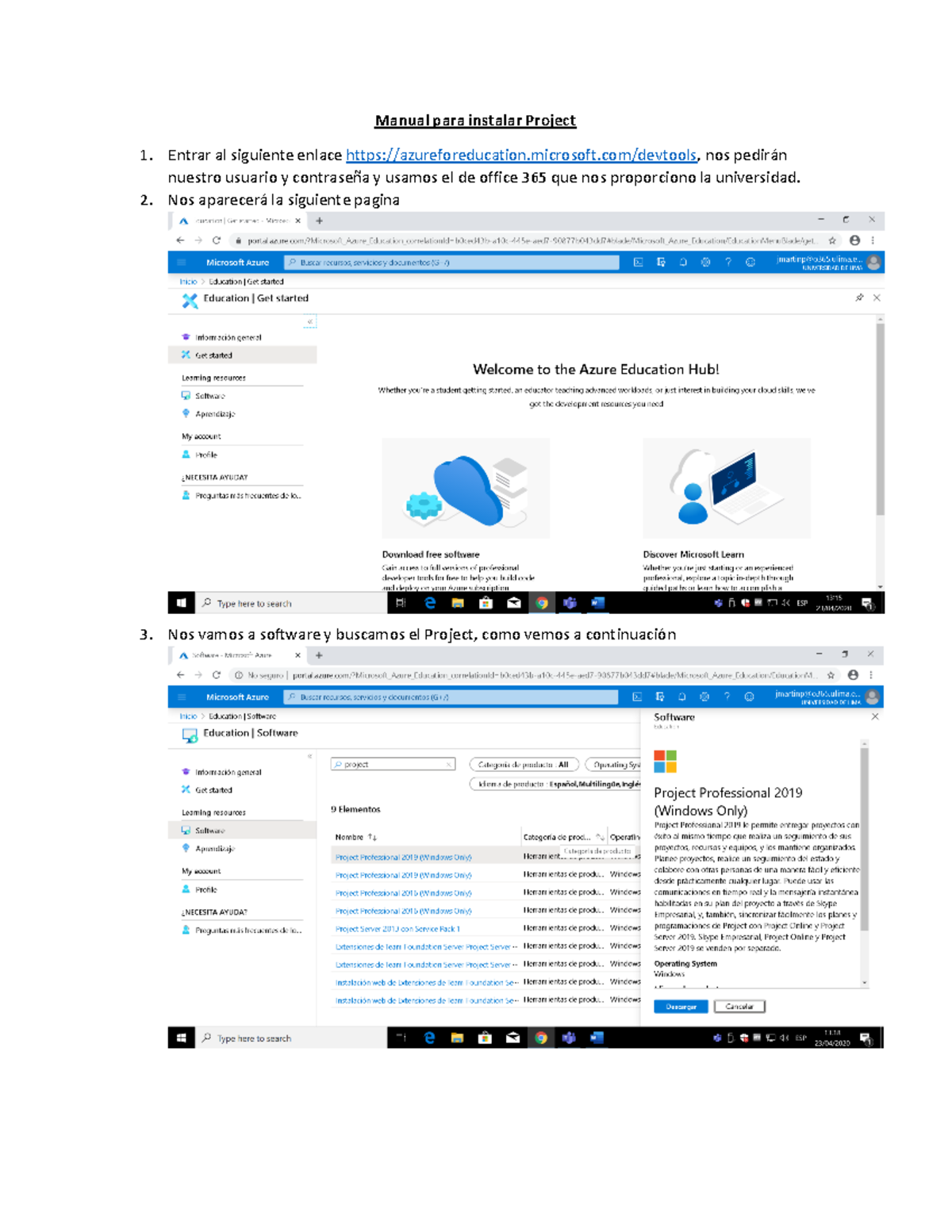 Manual para instalar Project v3 - Manual para instalar Project Entrar ...