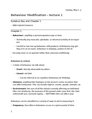 Behaviour Modification chapter 2 Textbook notes - Behavior Modification ...