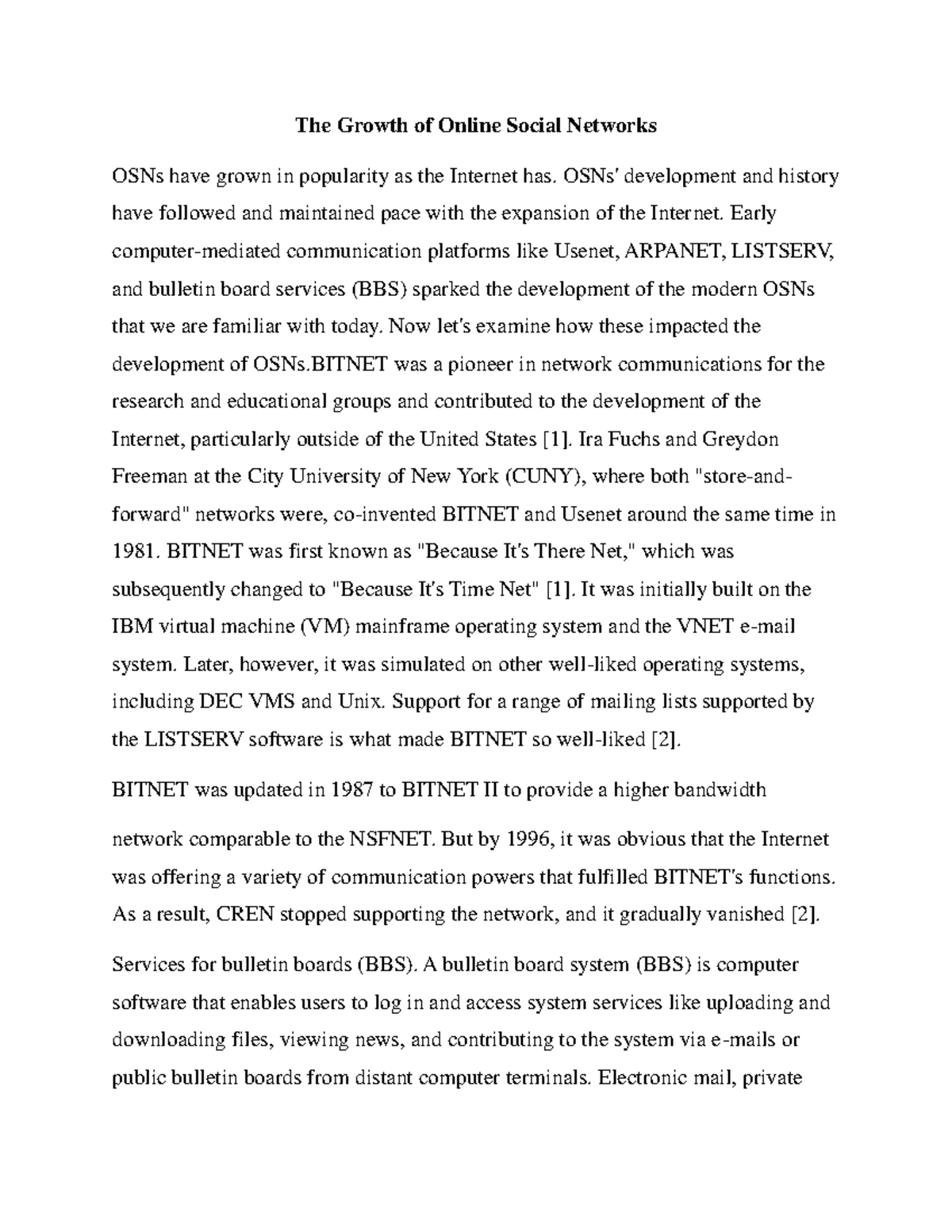 The Growth of Online Social Networks - OSNs' development and history ...