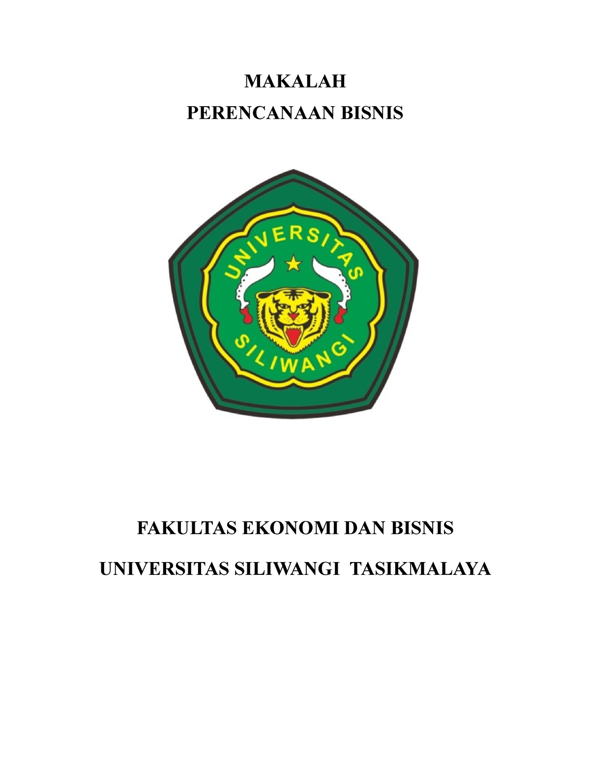 Perencanaan Bisnis - MAKALAH PERENCANAAN BISNIS FAKULTAS EKONOMI DAN ...