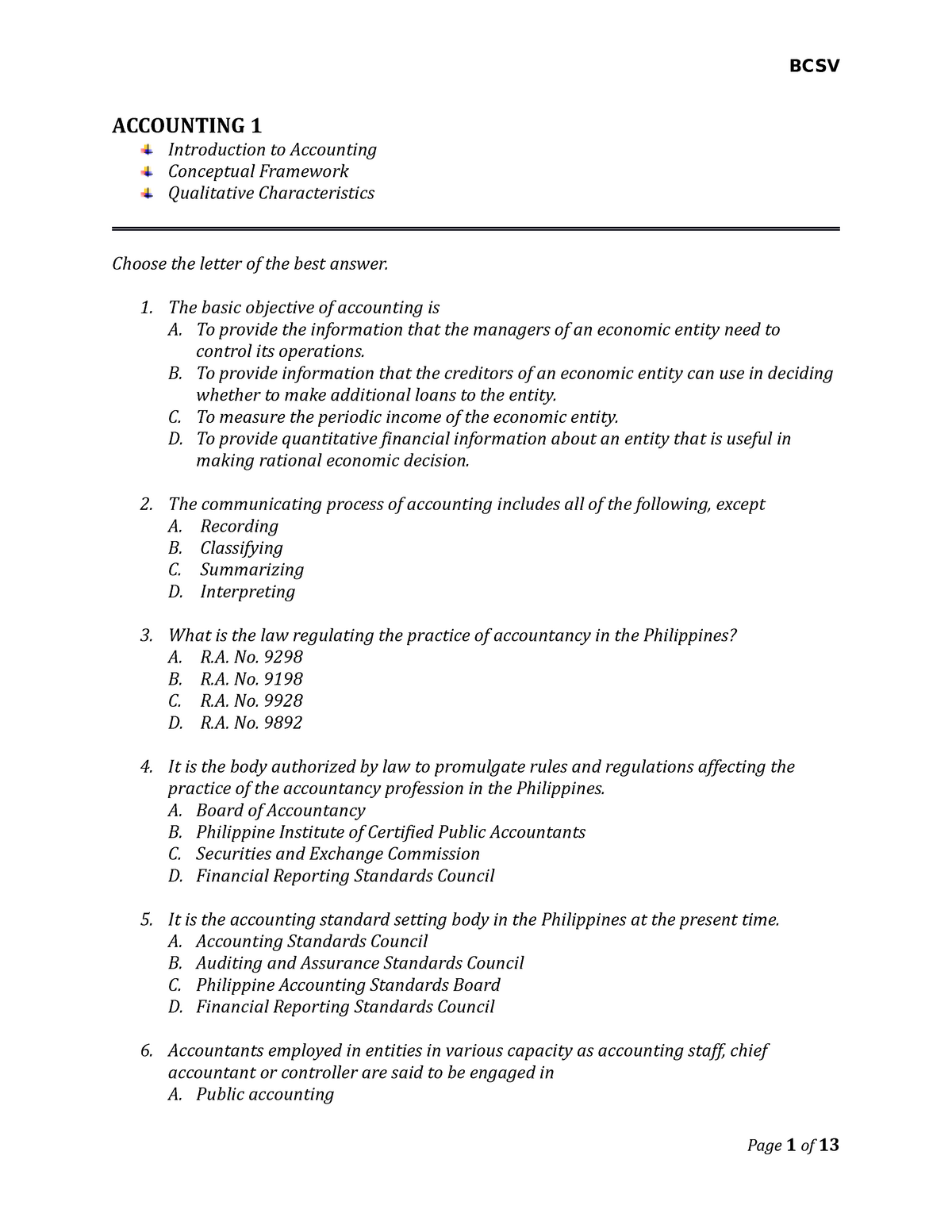 financial accounting assignment questions and answers pdf