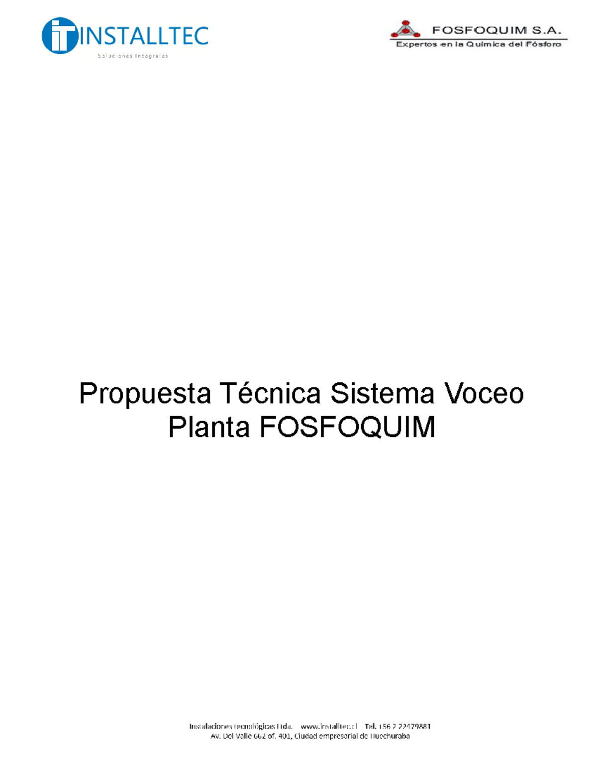 Propuesta Tecnica Sistema Voceo Fosfoquim - Propuesta Técnica Sistema ...