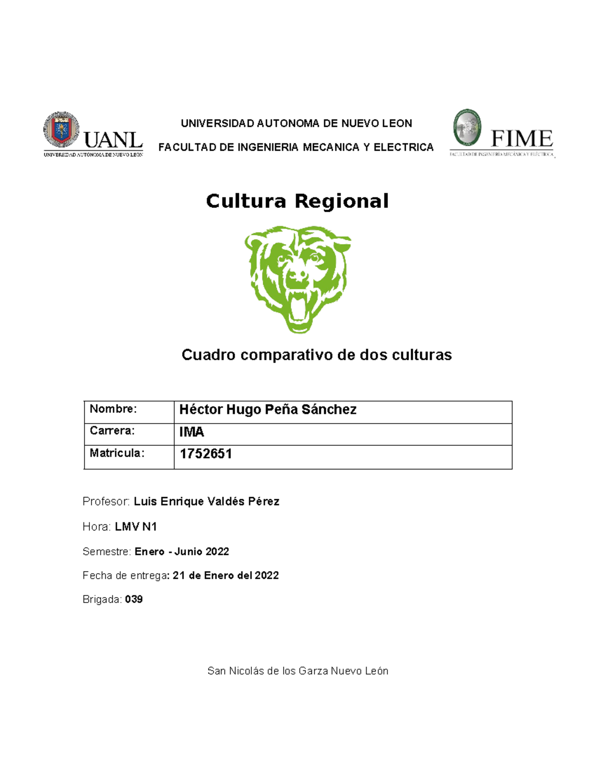 Act 1 - actividad 1 - UNIVERSIDAD AUTONOMA DE NUEVO LEON FACULTAD DE ...