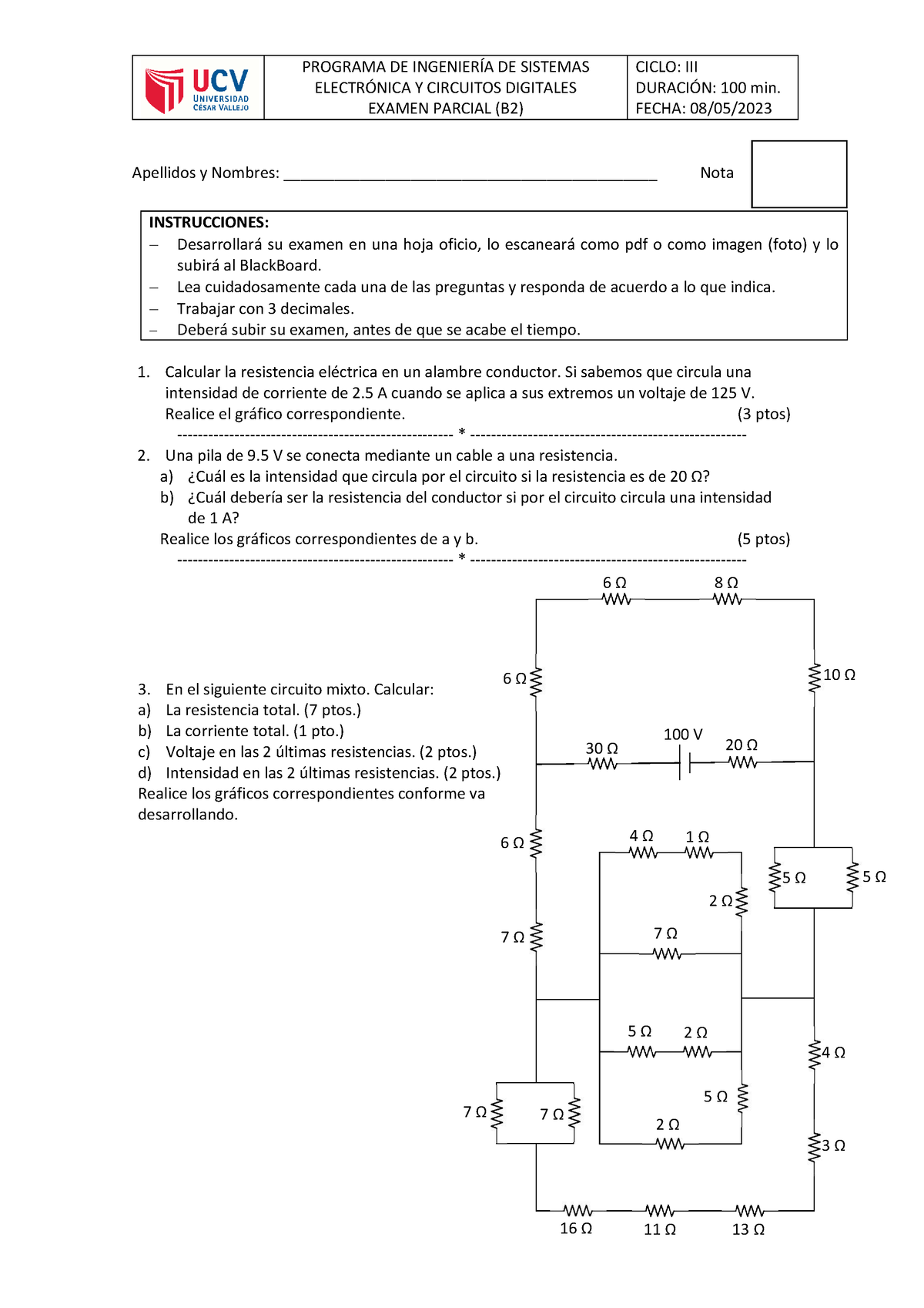 Examen Parcial B2 (propuesto) - PROGRAMA DE INGENIERÕA DE SISTEMAS ...