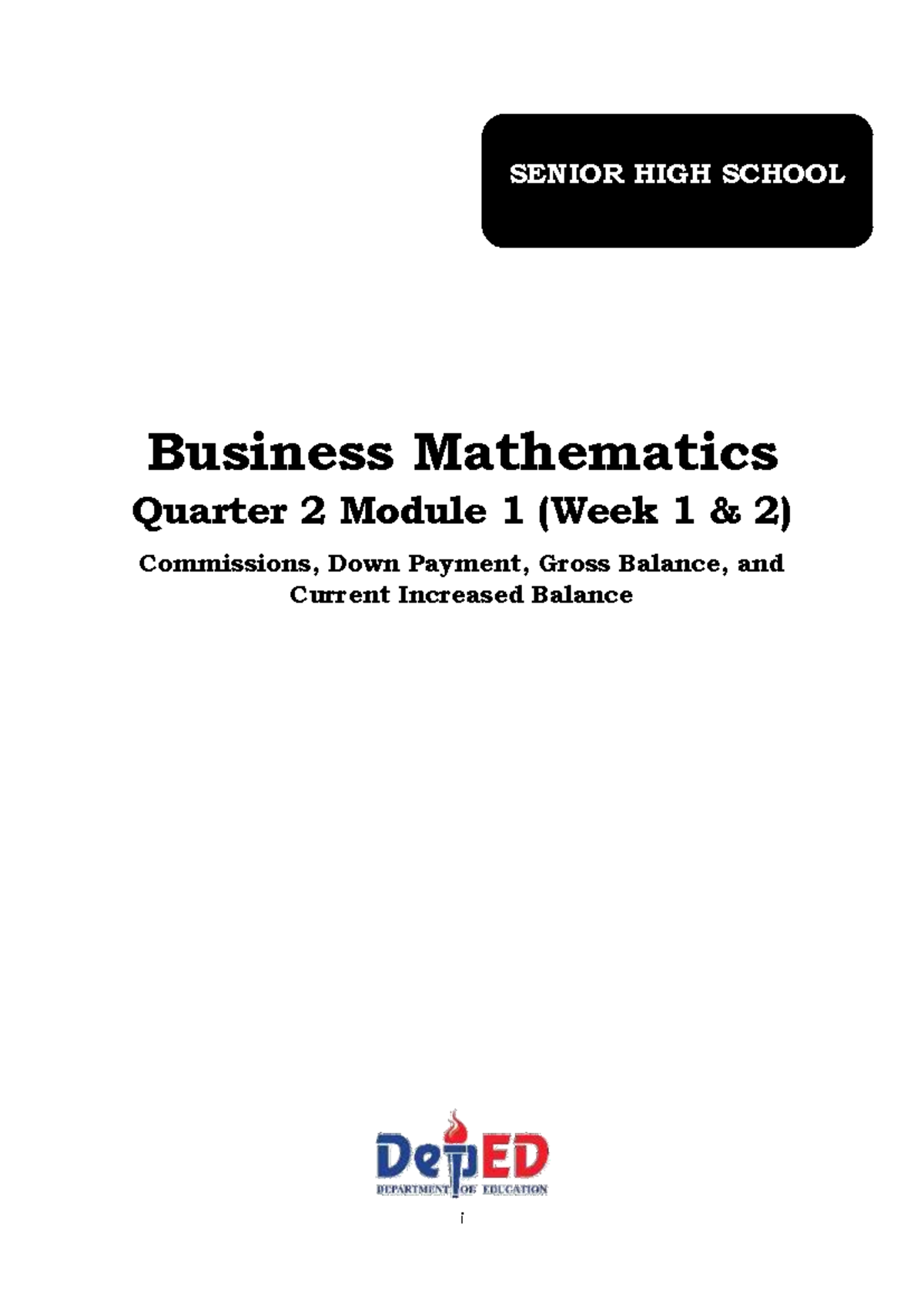 1 Q2 Bus Math - This will help you with your mastery for the subject ...