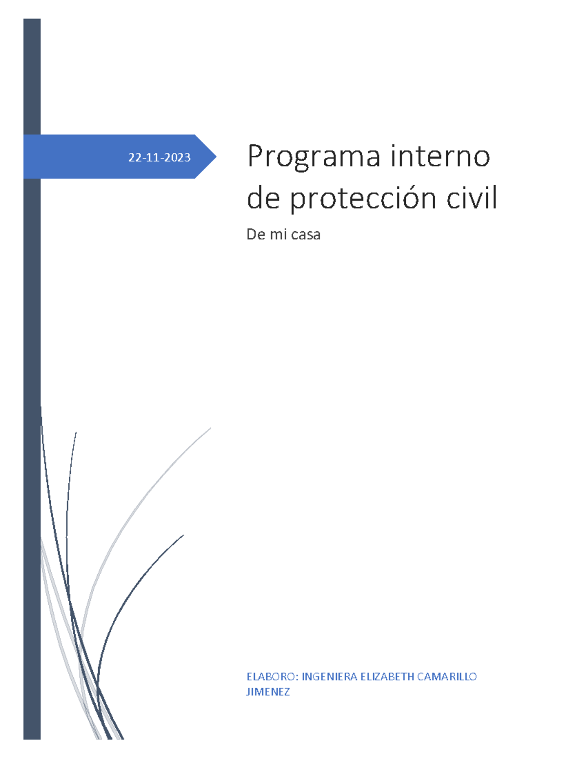 Plan de proteccion civil - 22 - 11 - 2023 Programa interno de ...