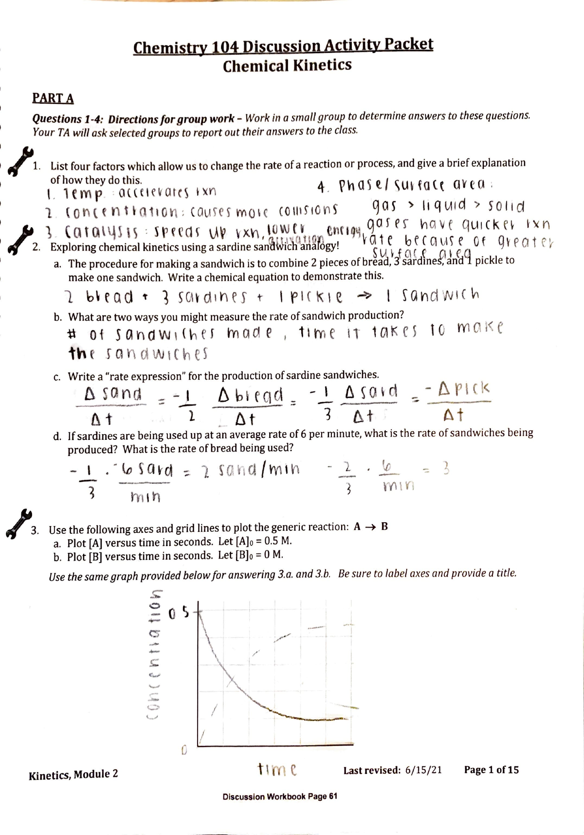 chemical kinetics case study questions term 2