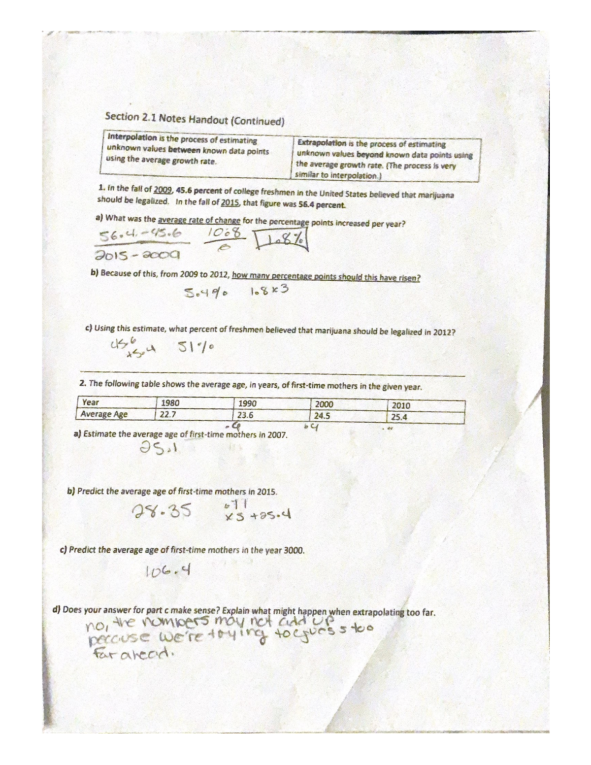 Section 2.1 Notes Handout (Continued) - Math 103 - Studocu