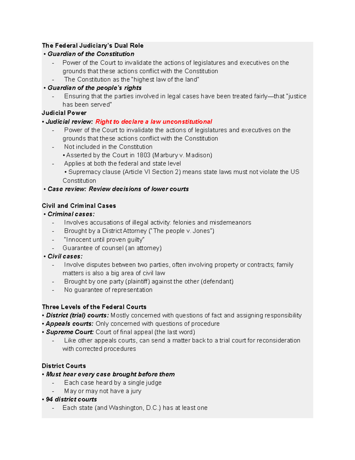 2.3-Chapter 15 The Judiciary - The Federal Judiciary’s Dual Role ...