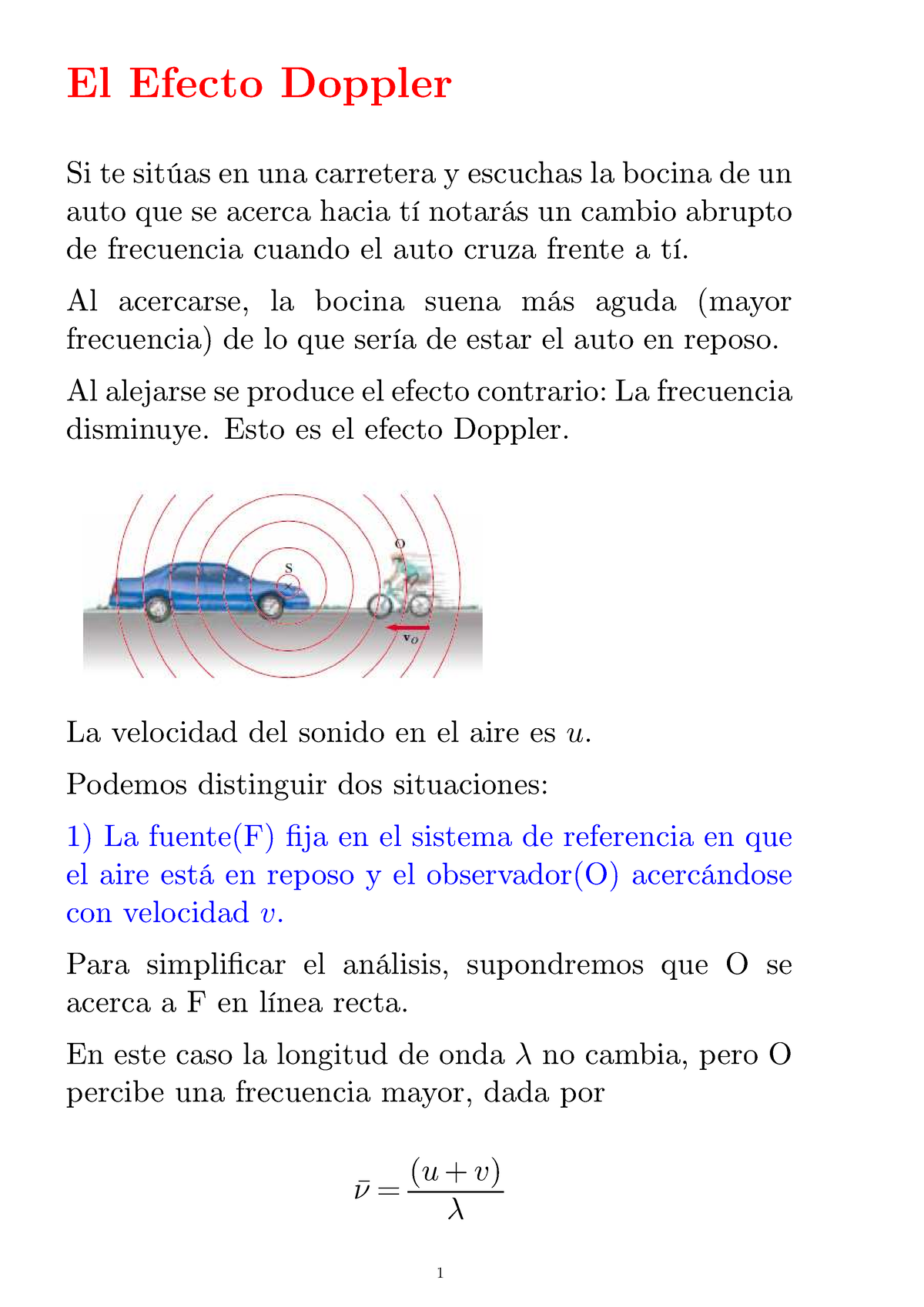 Doppler - Fisica 102 - El Efecto Doppler Si Te Sitúas En Una Carretera ...