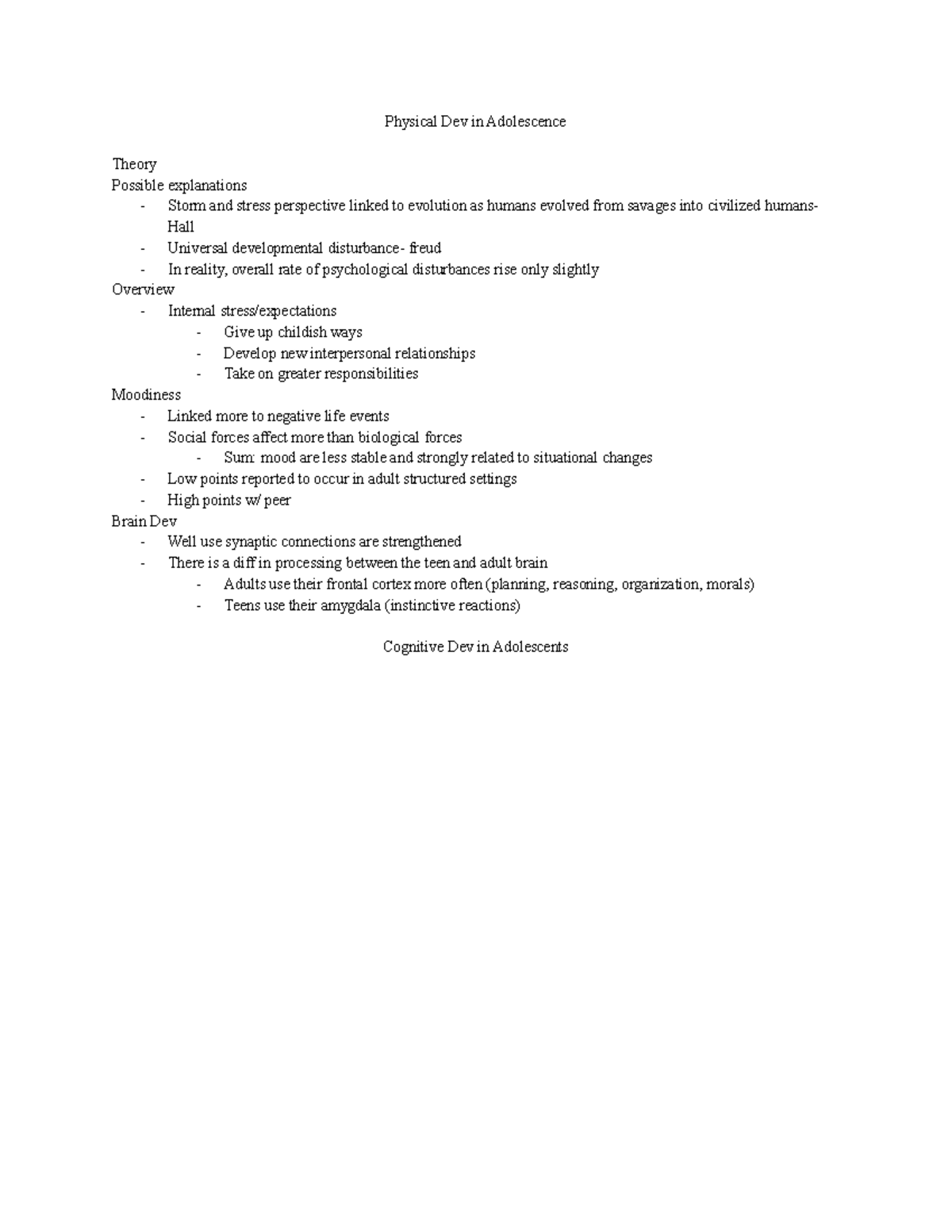 Human Dev 7 - Class taken with Dr. Veronika Kolenikov - Physical Dev in ...