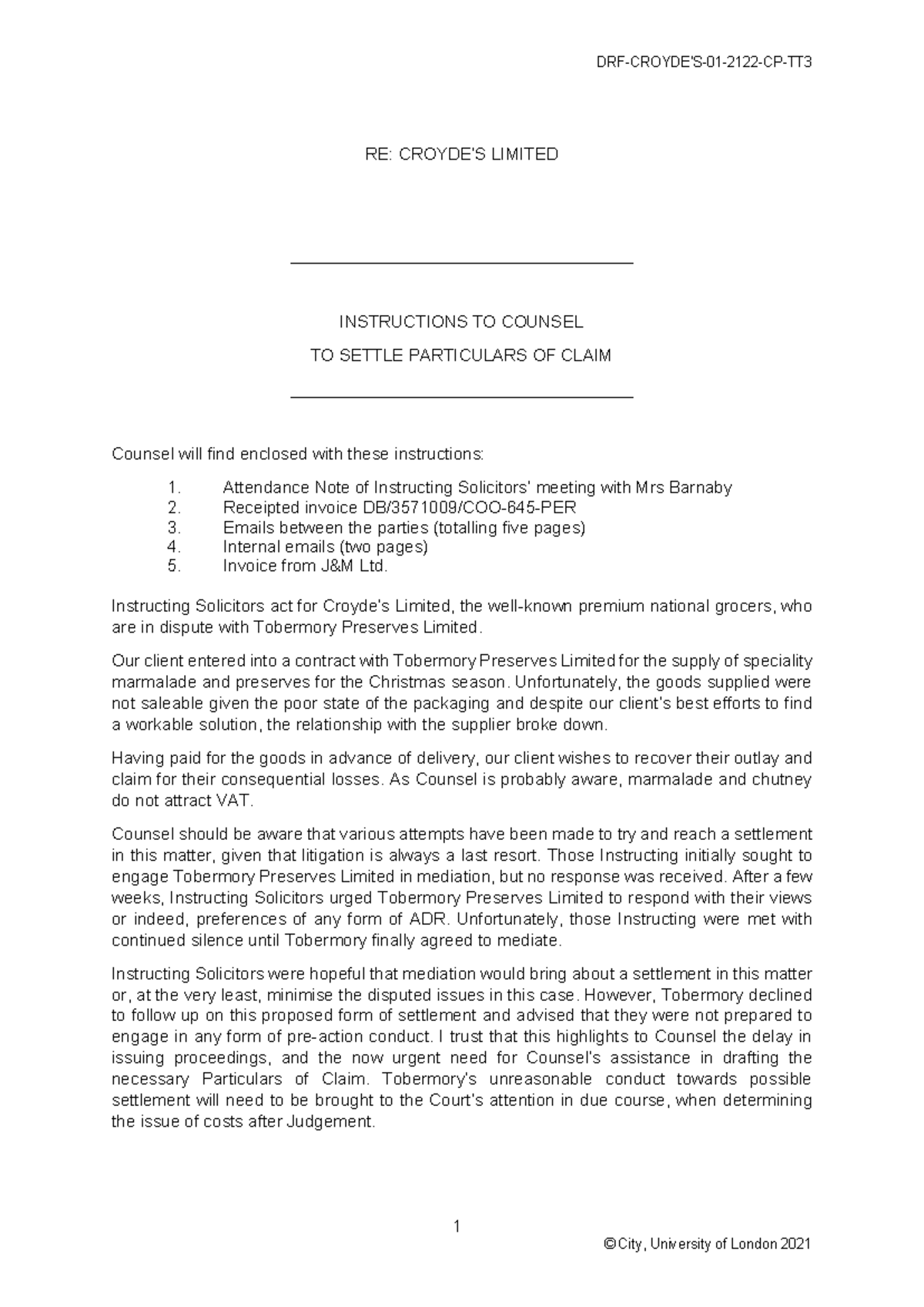 DRF Croydes012122 Instructions TO CounselTT3 1