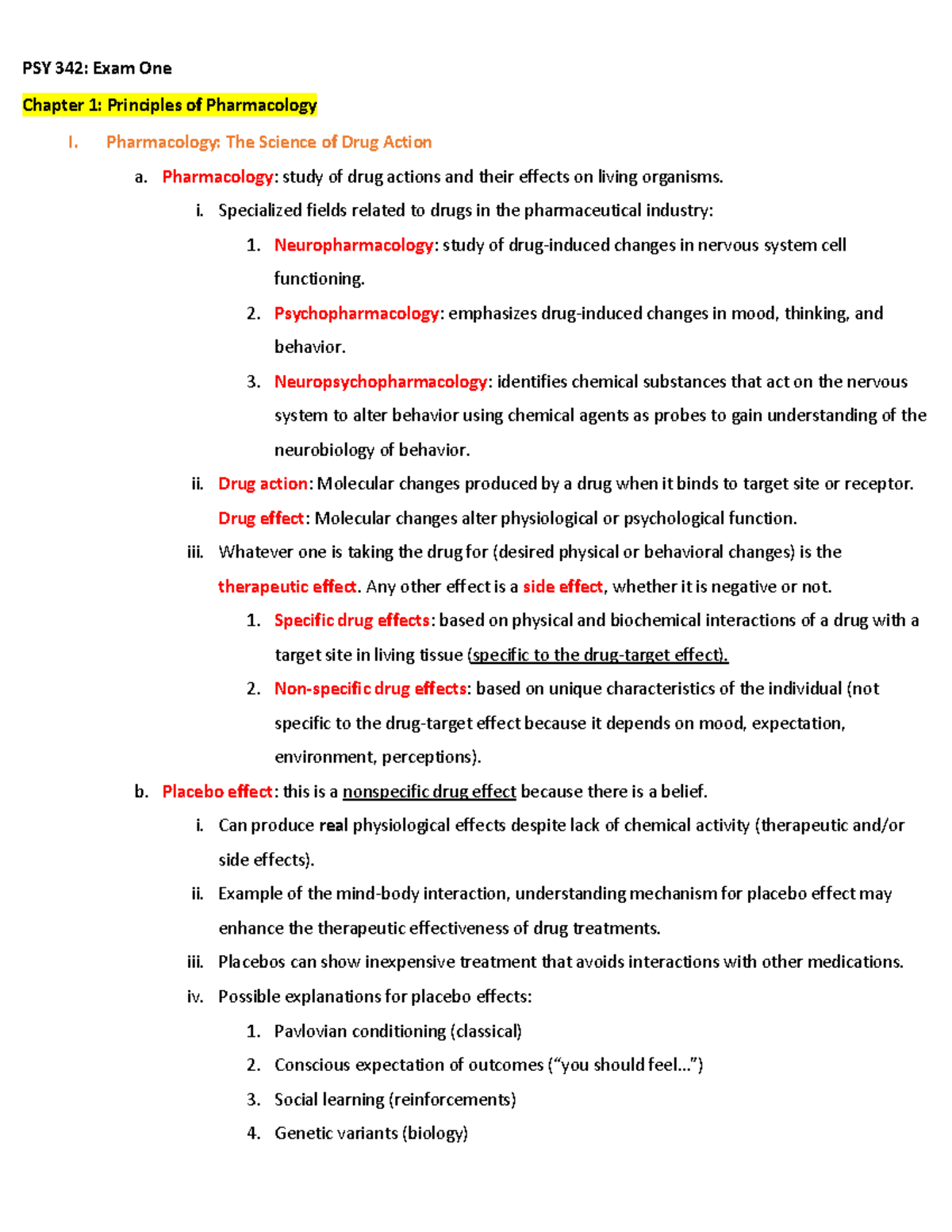 PSY 342 Exam 1 Review - Lecture Notes Lectures 1 (part Of), 2, 3 - PSY ...