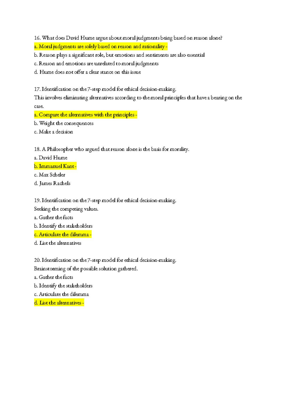 SEMI Final Ethics 3 - What does David Hume argue about moral judgments ...