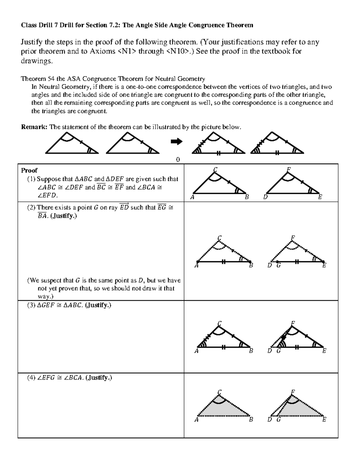 Cd.07 college geometry Math 3110 and Math 5110 2015-2016 - Class Drill ...