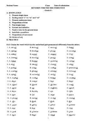 ĐỀ 7 - đề Tiếng Anh - PRACTICE TEST 7 Mark The Letter A, B, C Or D On ...