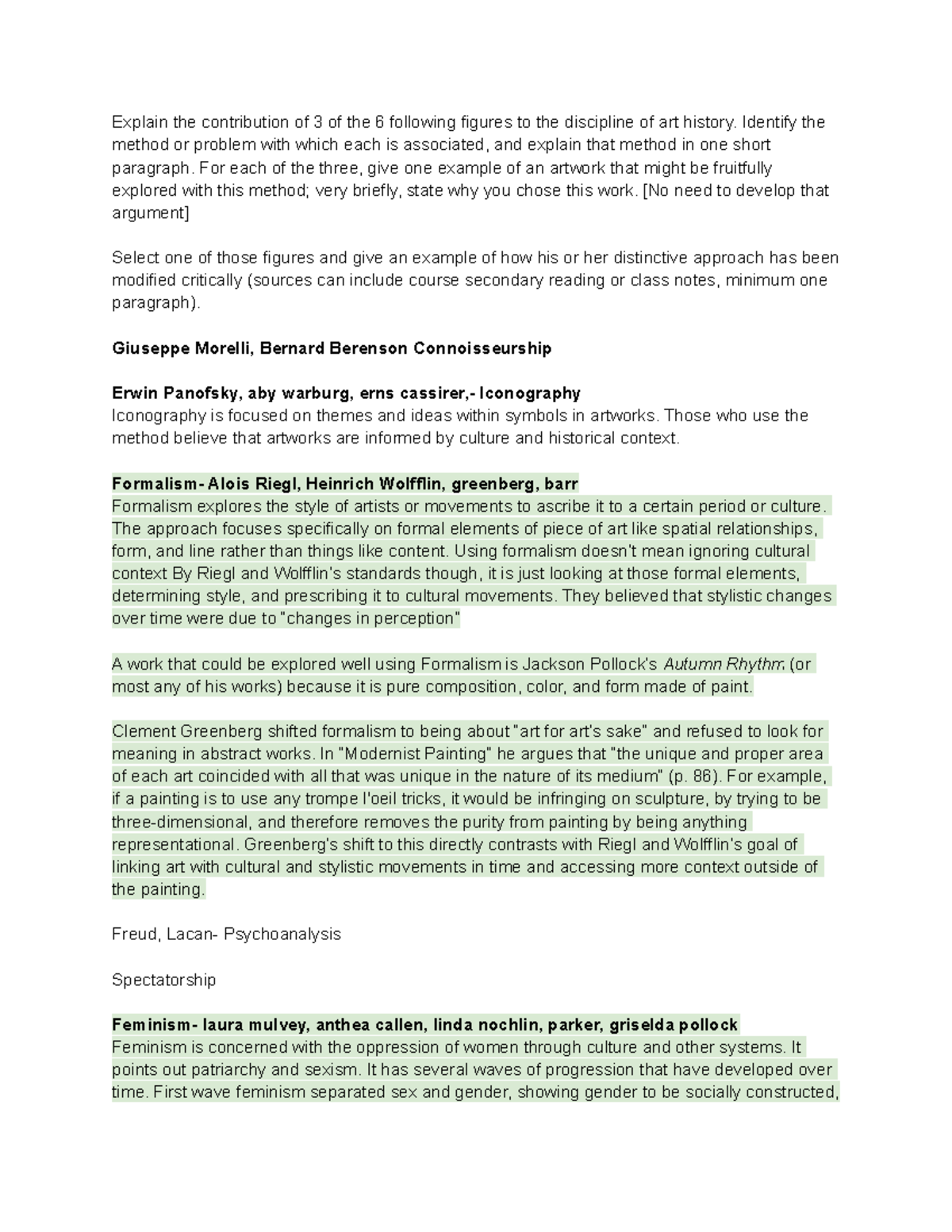 Final Study Guide Summary Approaches to Art History Explain the