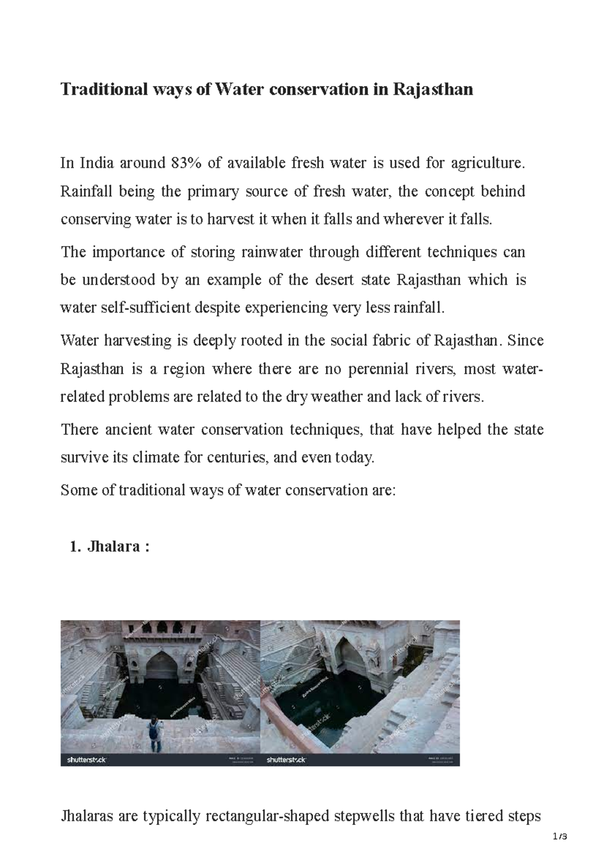 Traditional ways plan for sustainable ways Traditional ways of