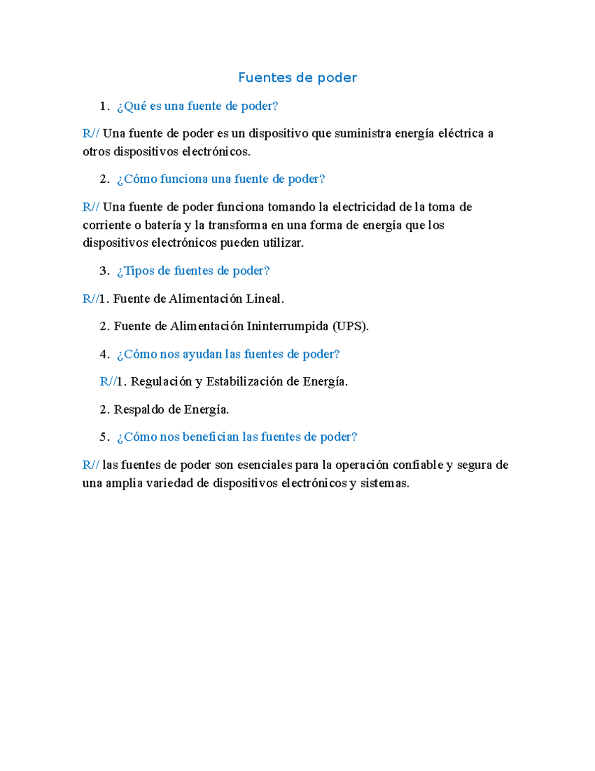Fuentes de poder - Investigacion - Fuentes de poder ¿Qué es una fuente ...