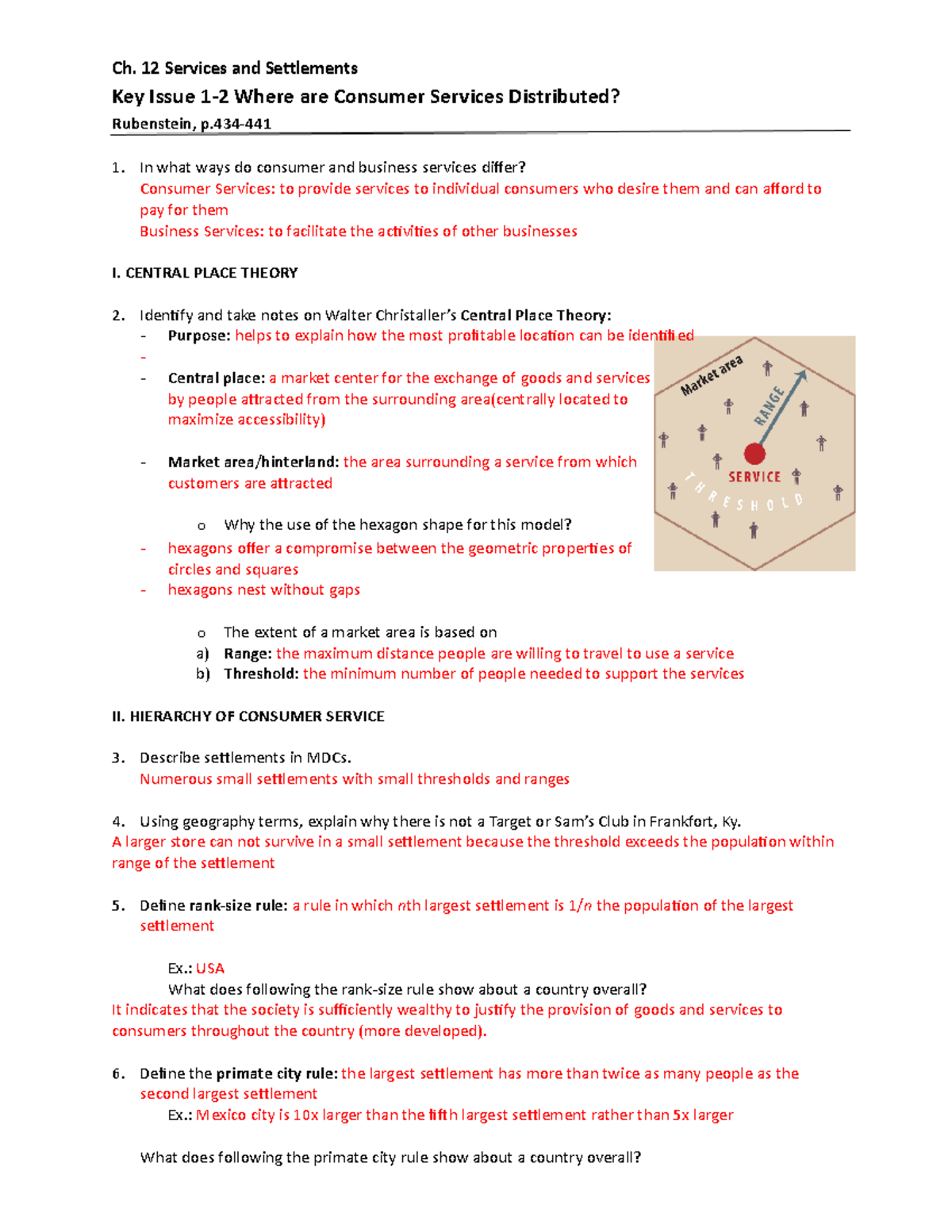 Chapter 12.1 And 12.2 AP Human Geography - Ch. 12 Services And ...