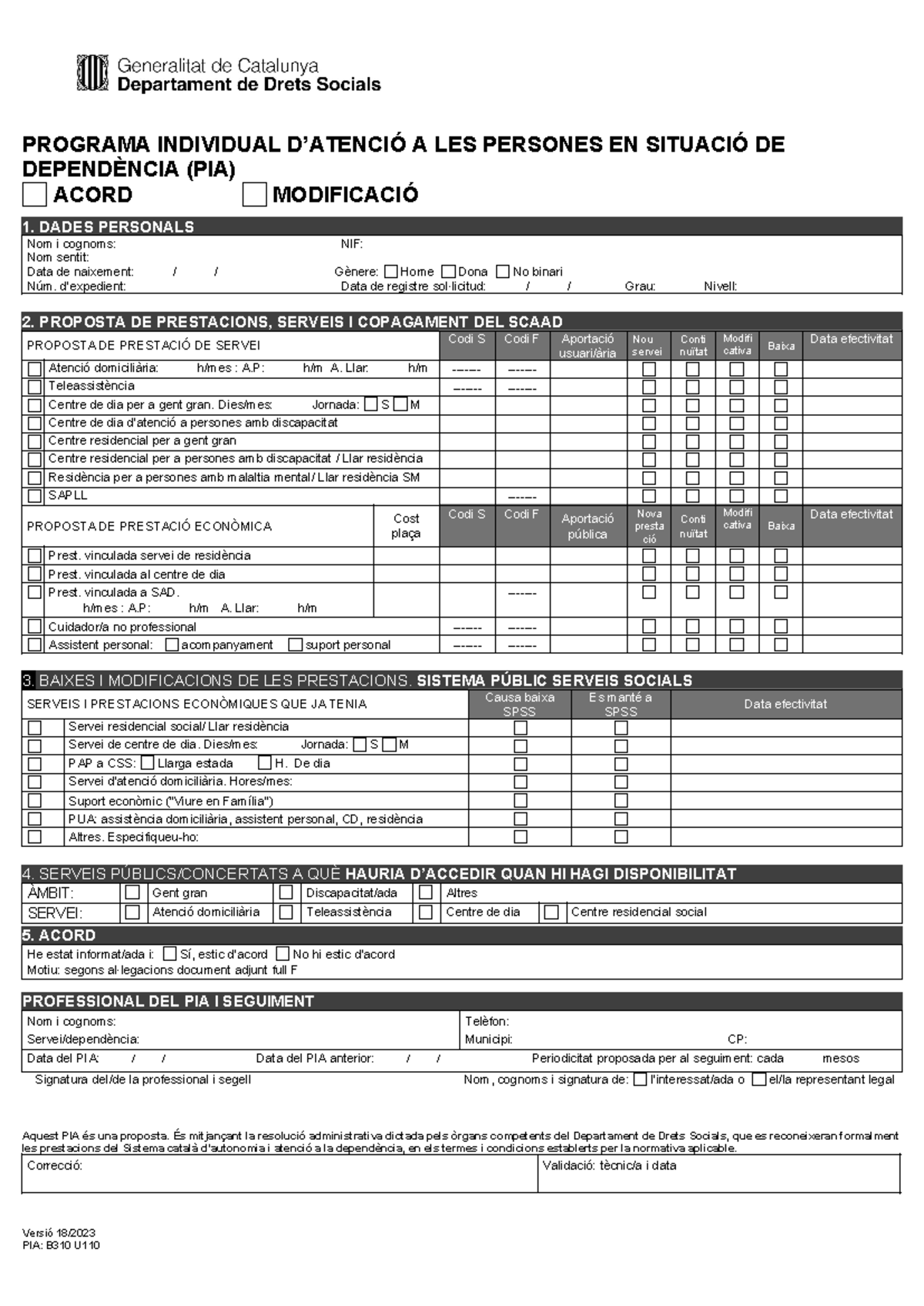 PIA 2023 v18 - como hacer pia - DEPENDÈNCIA (PIA) ACORD MODIFICACIÓ 1 ...